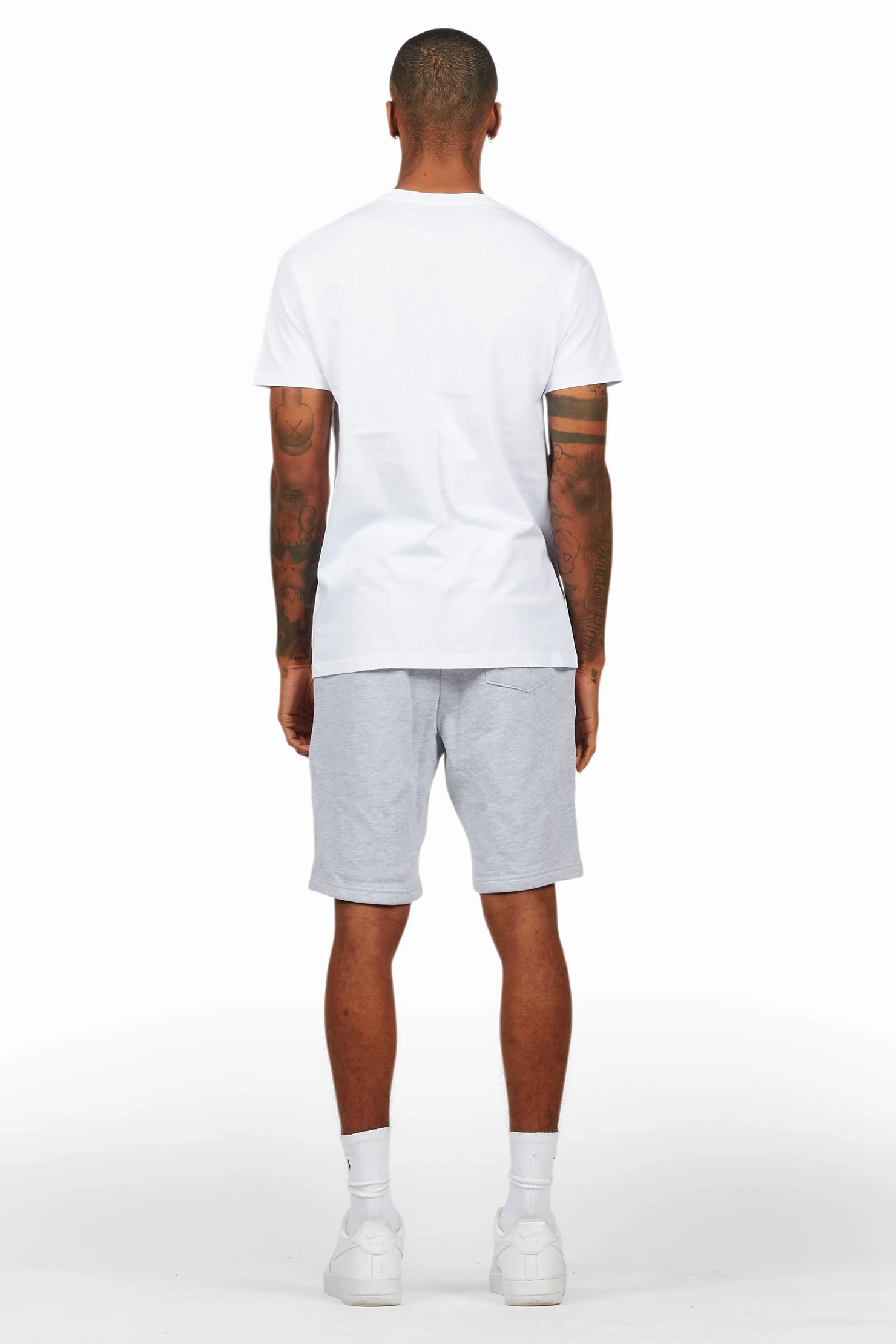 Raffer White/Grey T-Shirt/Short Set