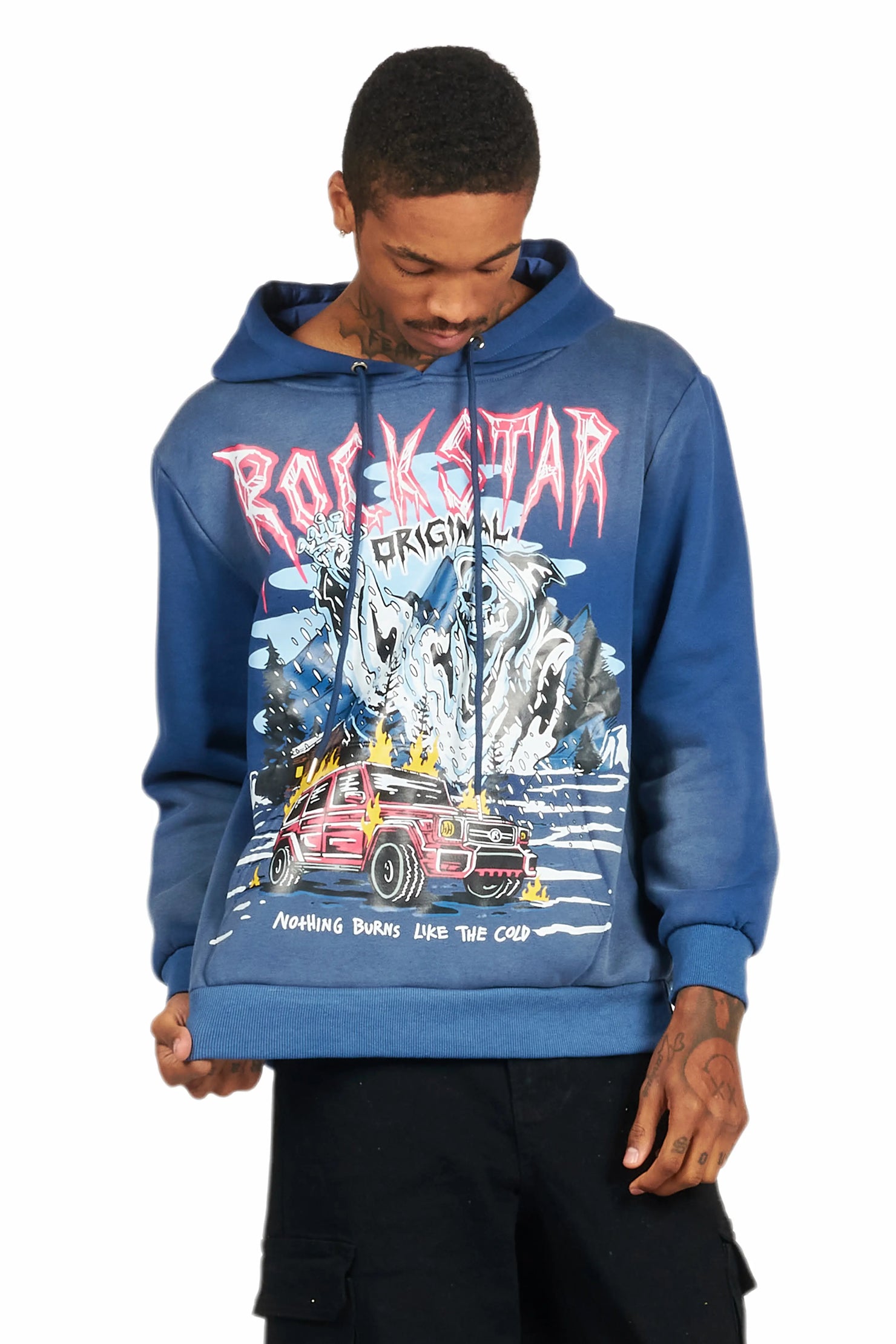 Kip Navy Graphic Hoodie