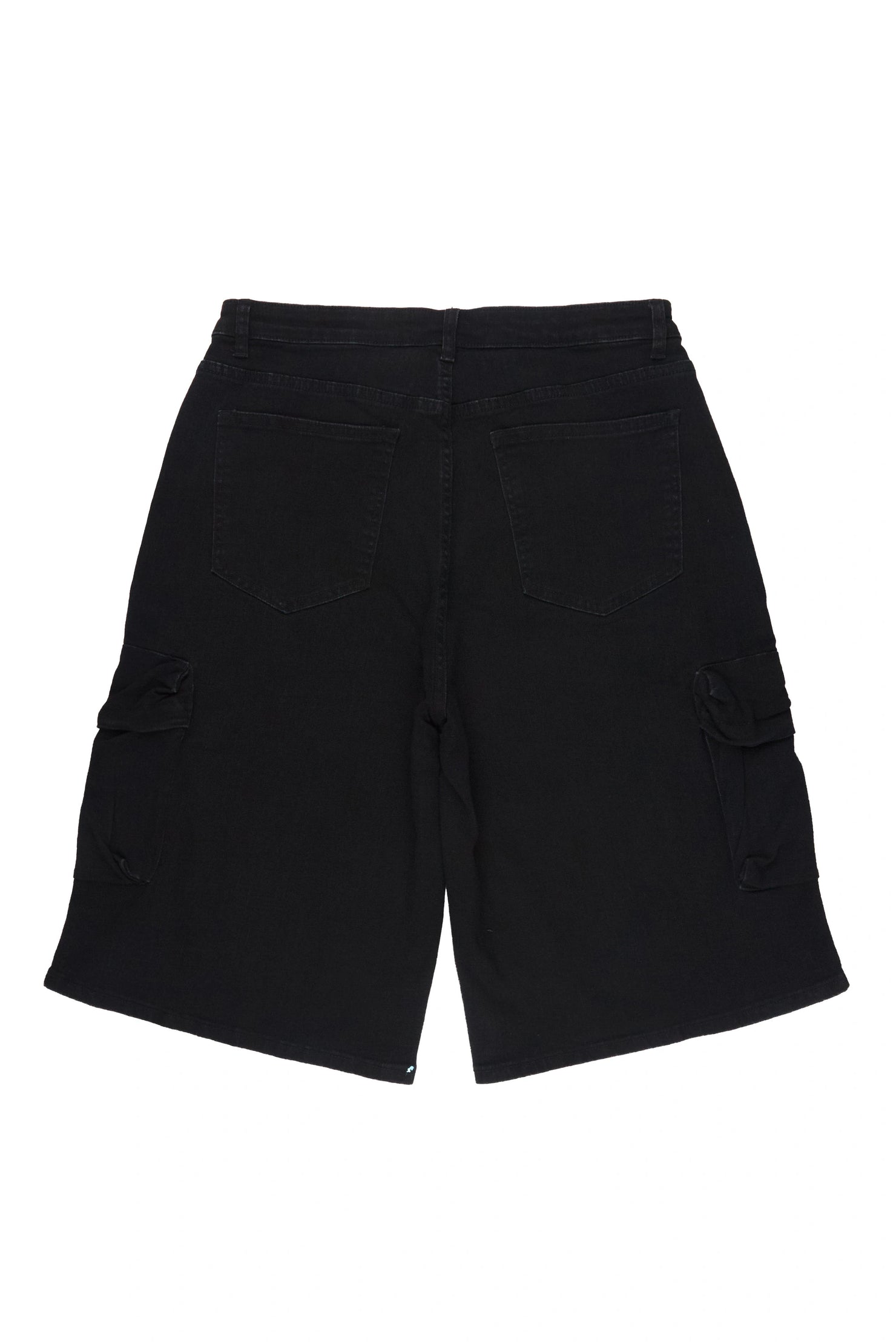 Aketre Black Painted Denim Jort