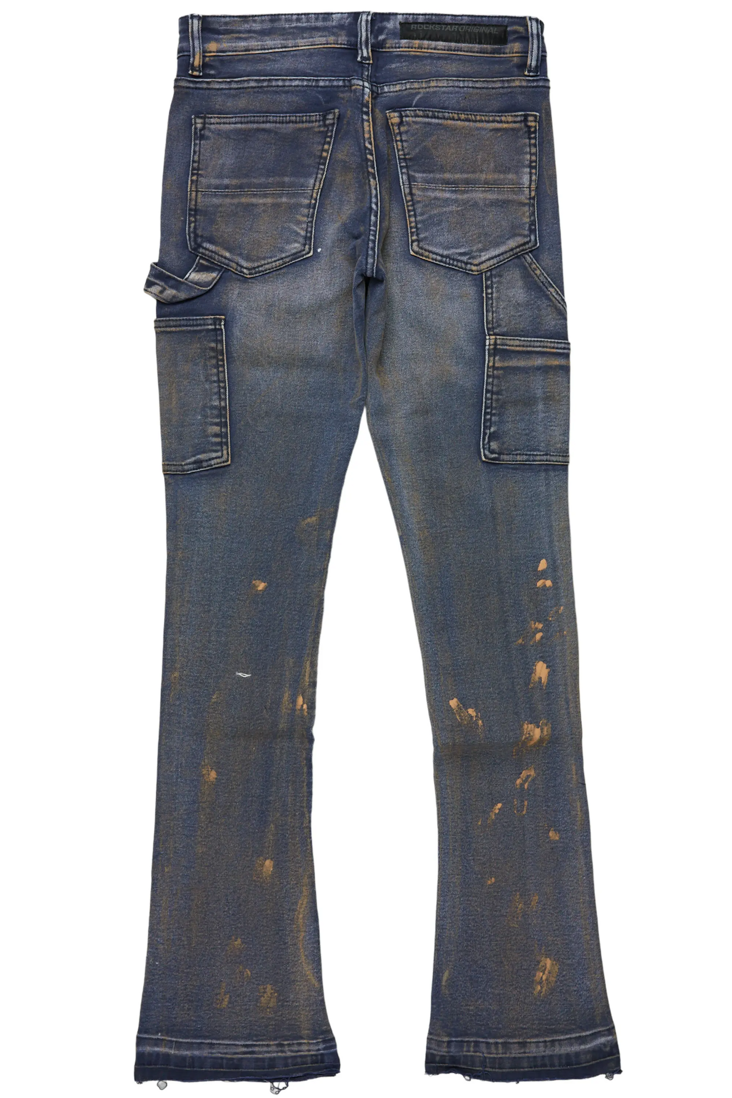 Serrano Navy Stacked Flare Jean