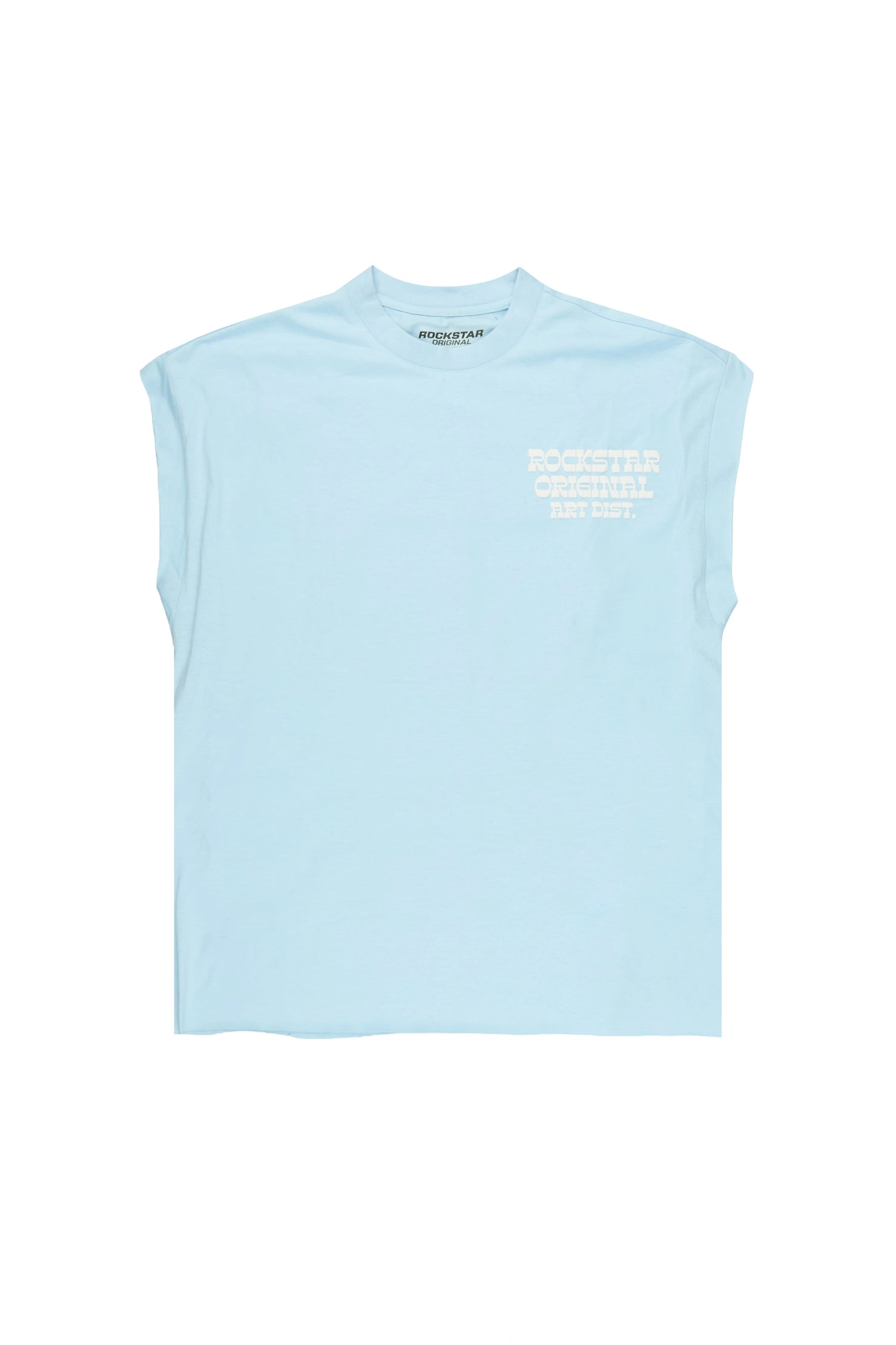 Plot Baby Blue Cut Sleeve Tee