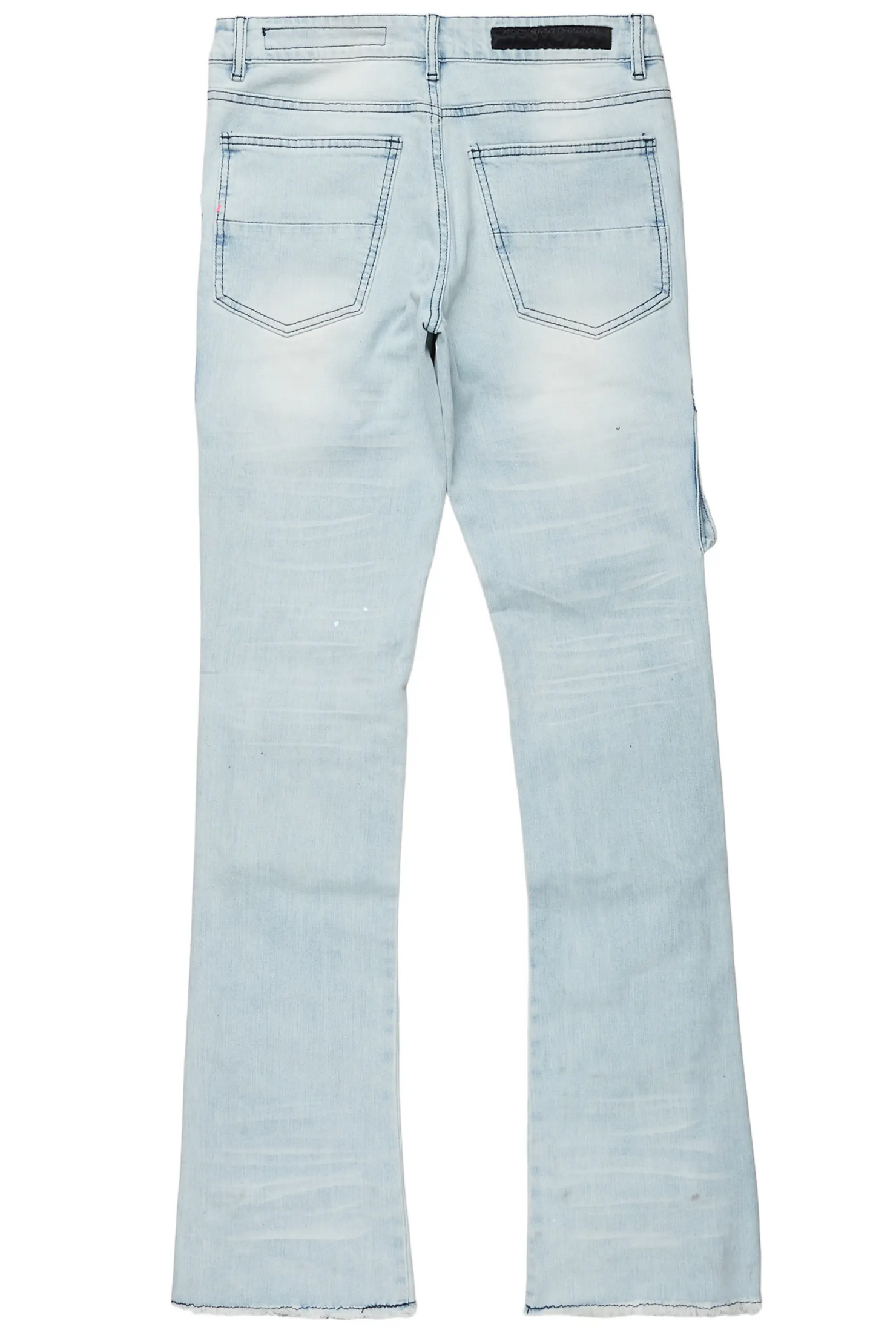 Yasu Blue Painter Stacked Flare Jean