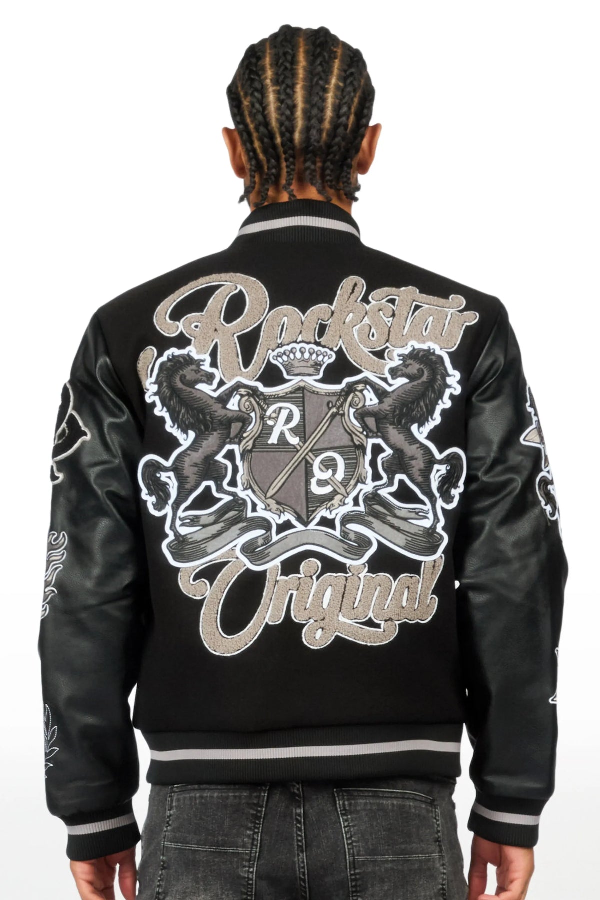 Dallas Black/Black Varsity Jacket