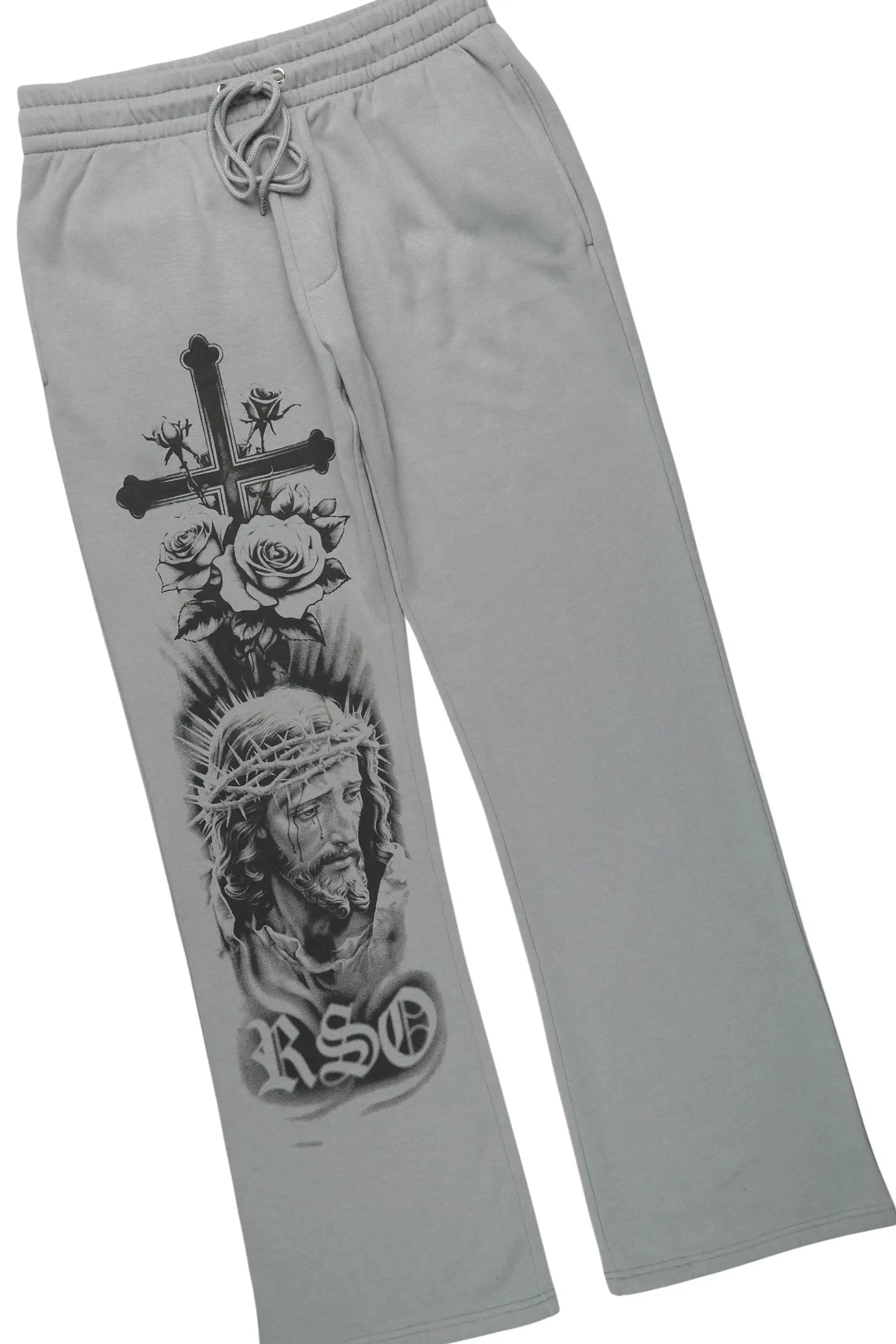 Blasted Grey Hoodie/Baggy Pant Track Set