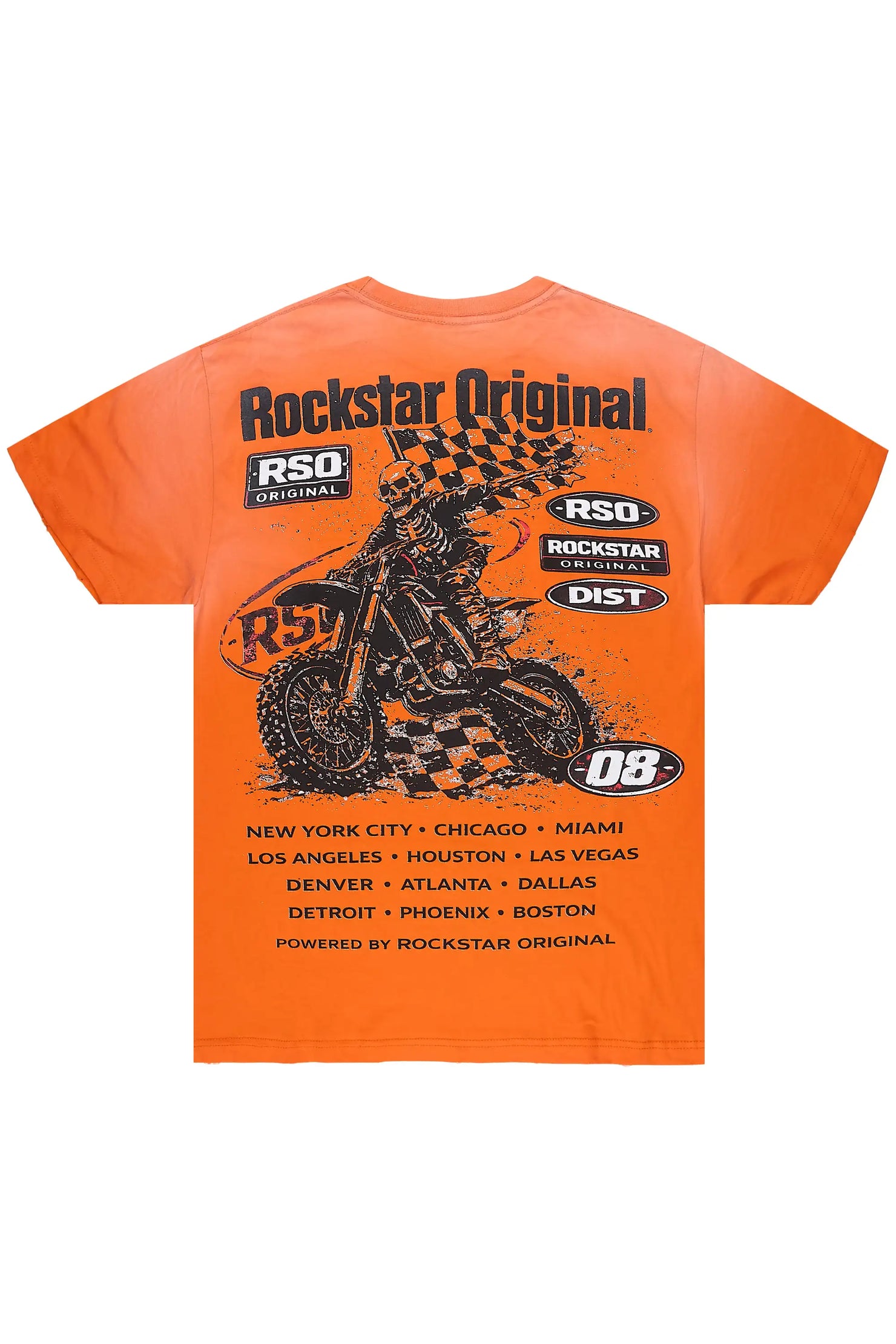 Lewis Orange Oversized Graphic T-Shirt