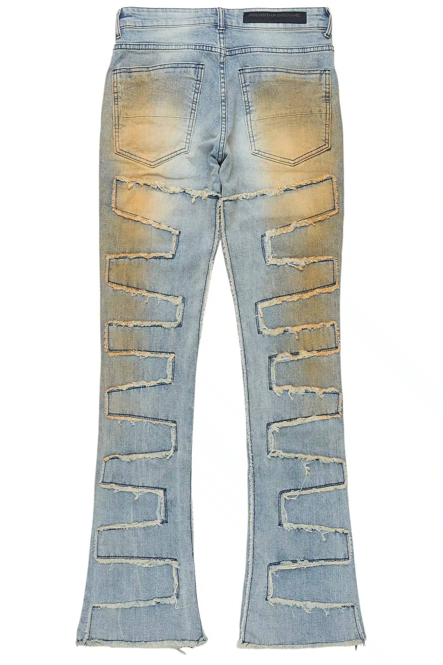 Shake Dirty Blue Stacked Flare Jean