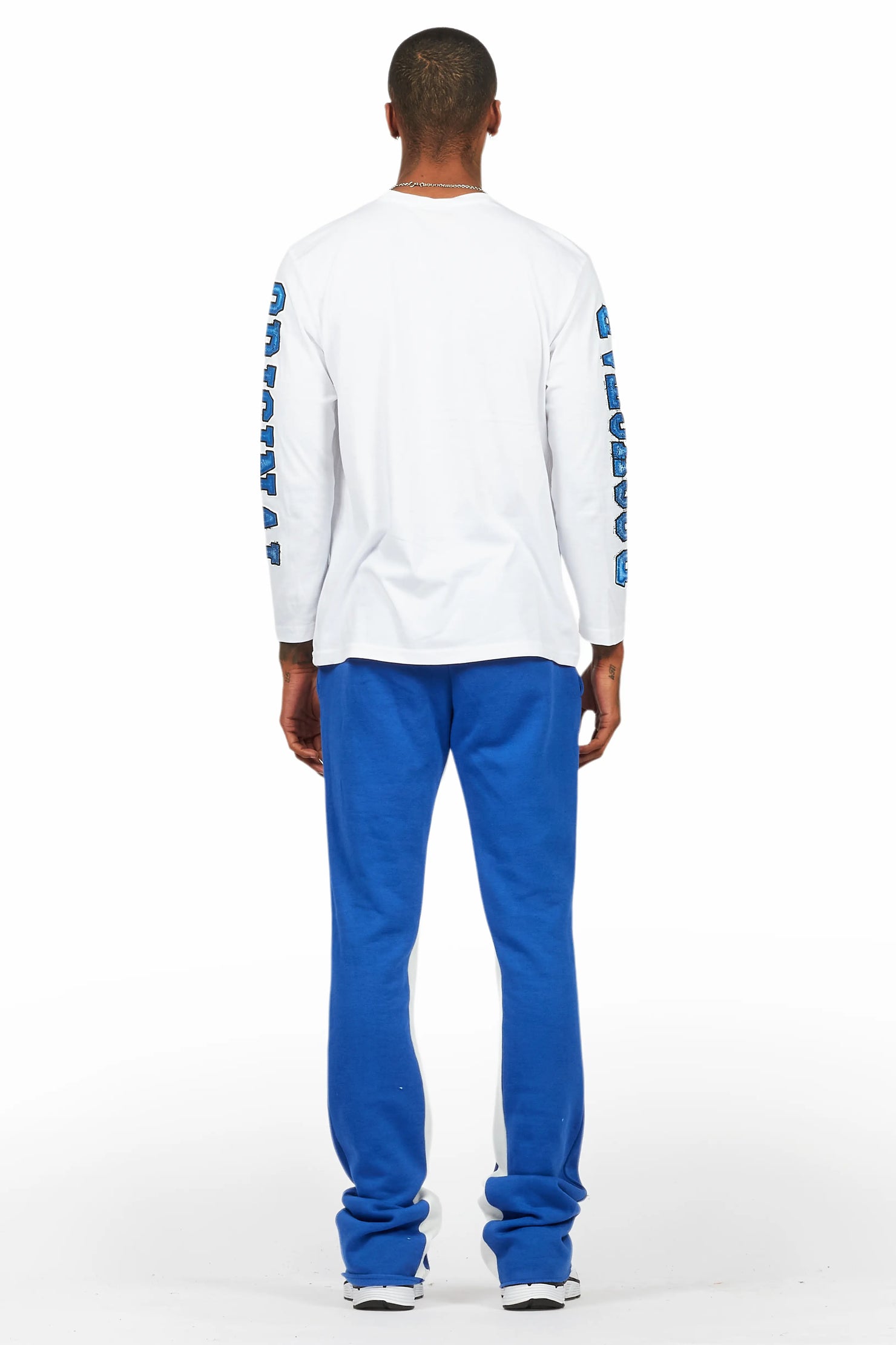 Fields White/Royal Long Sleeve T-Shirt/Baggy Pant Set