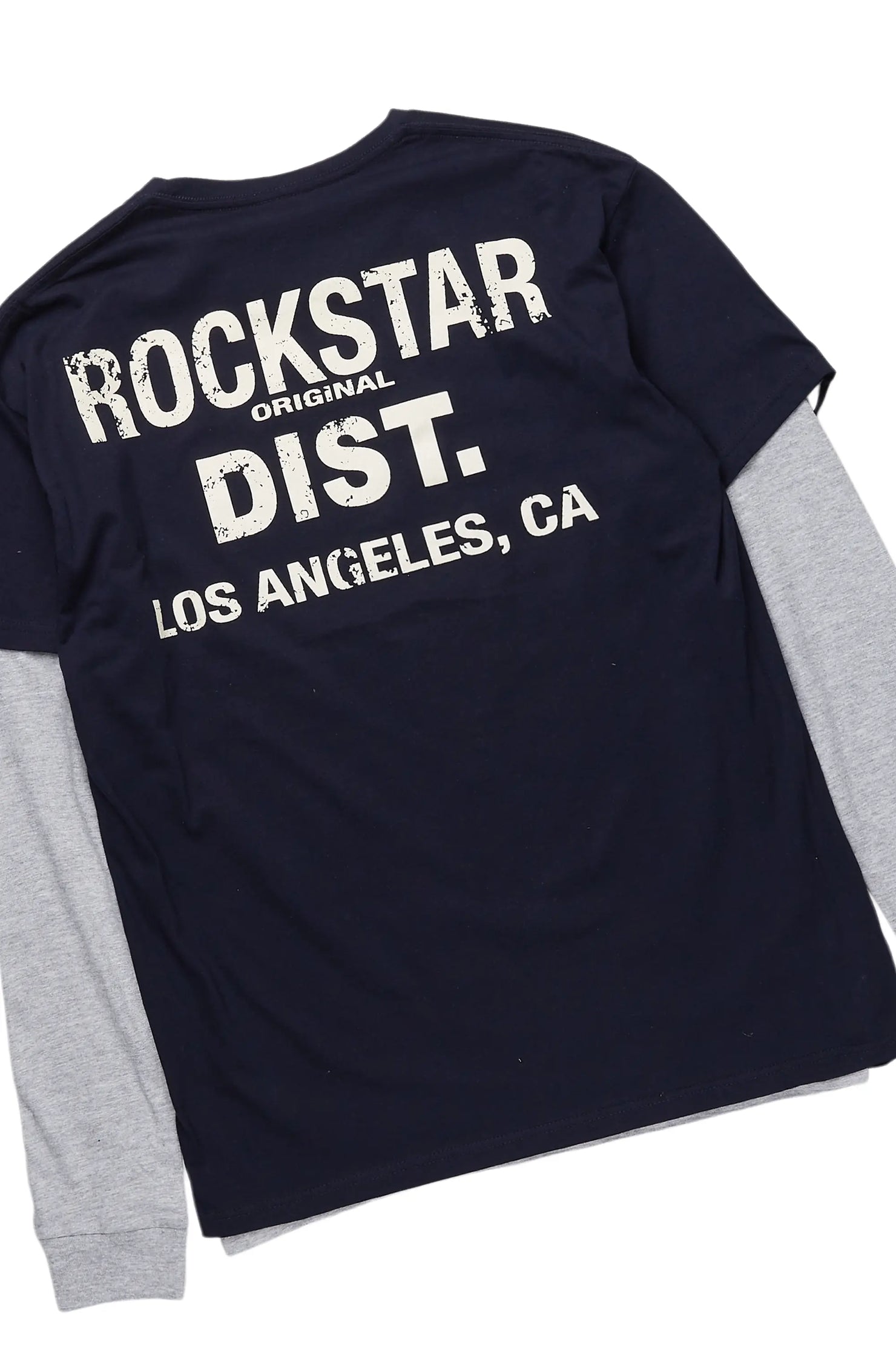 Berne Navy/Grey Double Layer T-Shirt/Baggy Pant Set