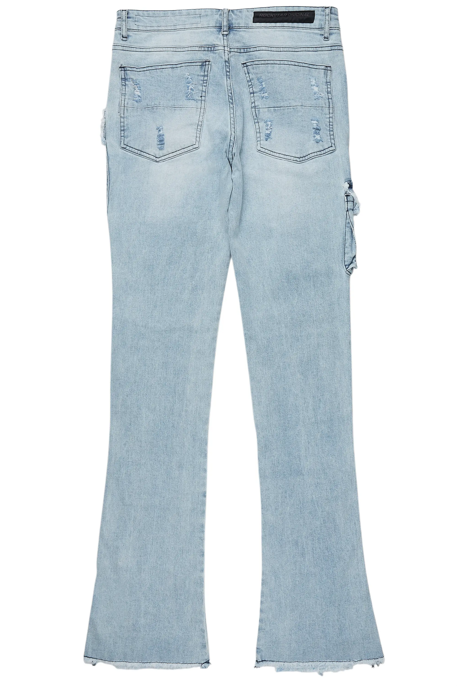 Orien Blue Painter Stacked Flare Jean