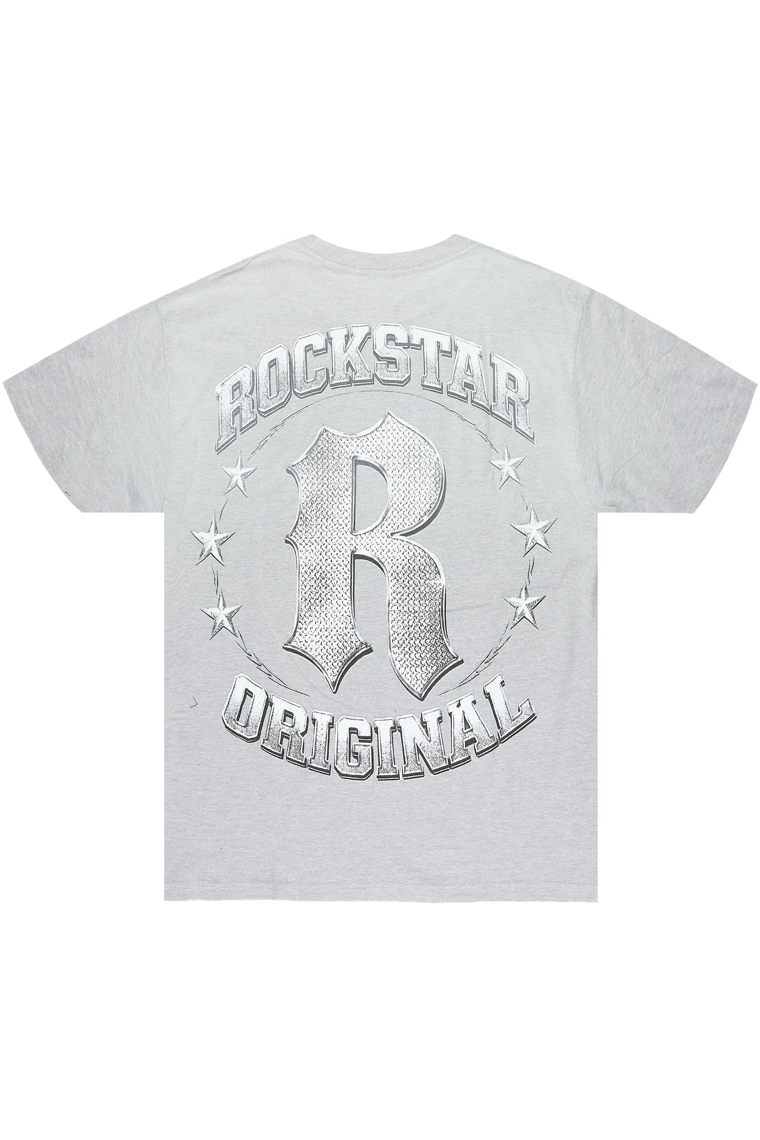 Dewayne Heather Grey Oversized Graphic T-Shirt