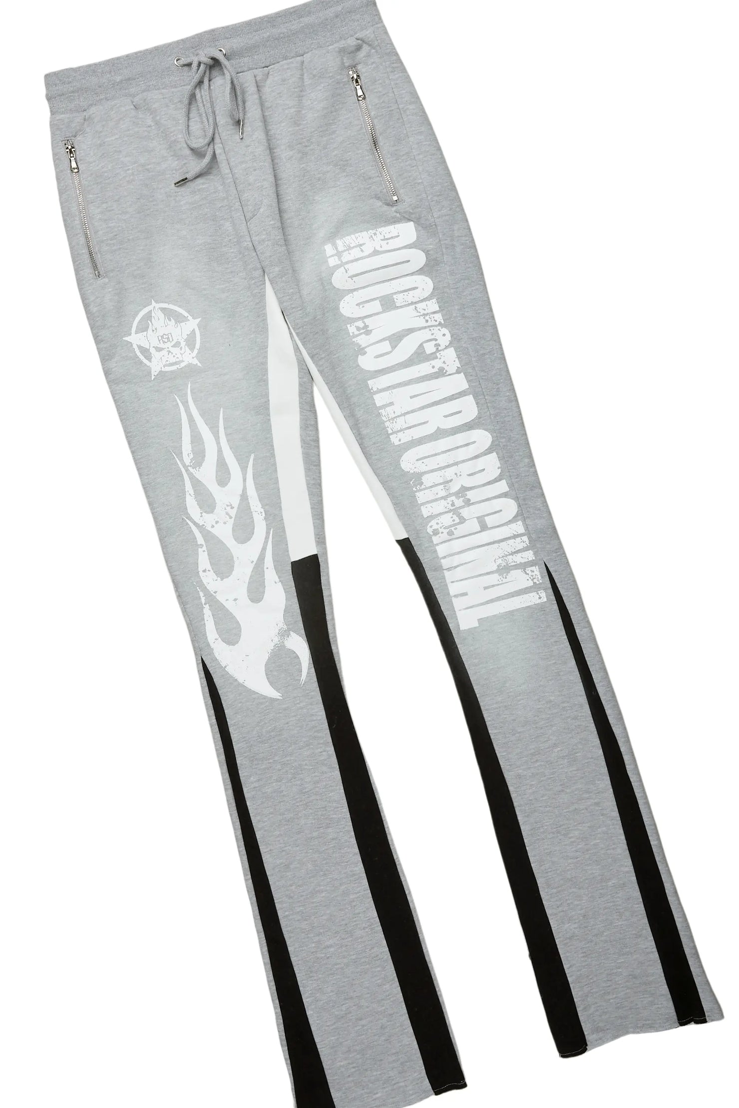 Vadim White/Grey T-Shirt/Stacked Flare Track Set