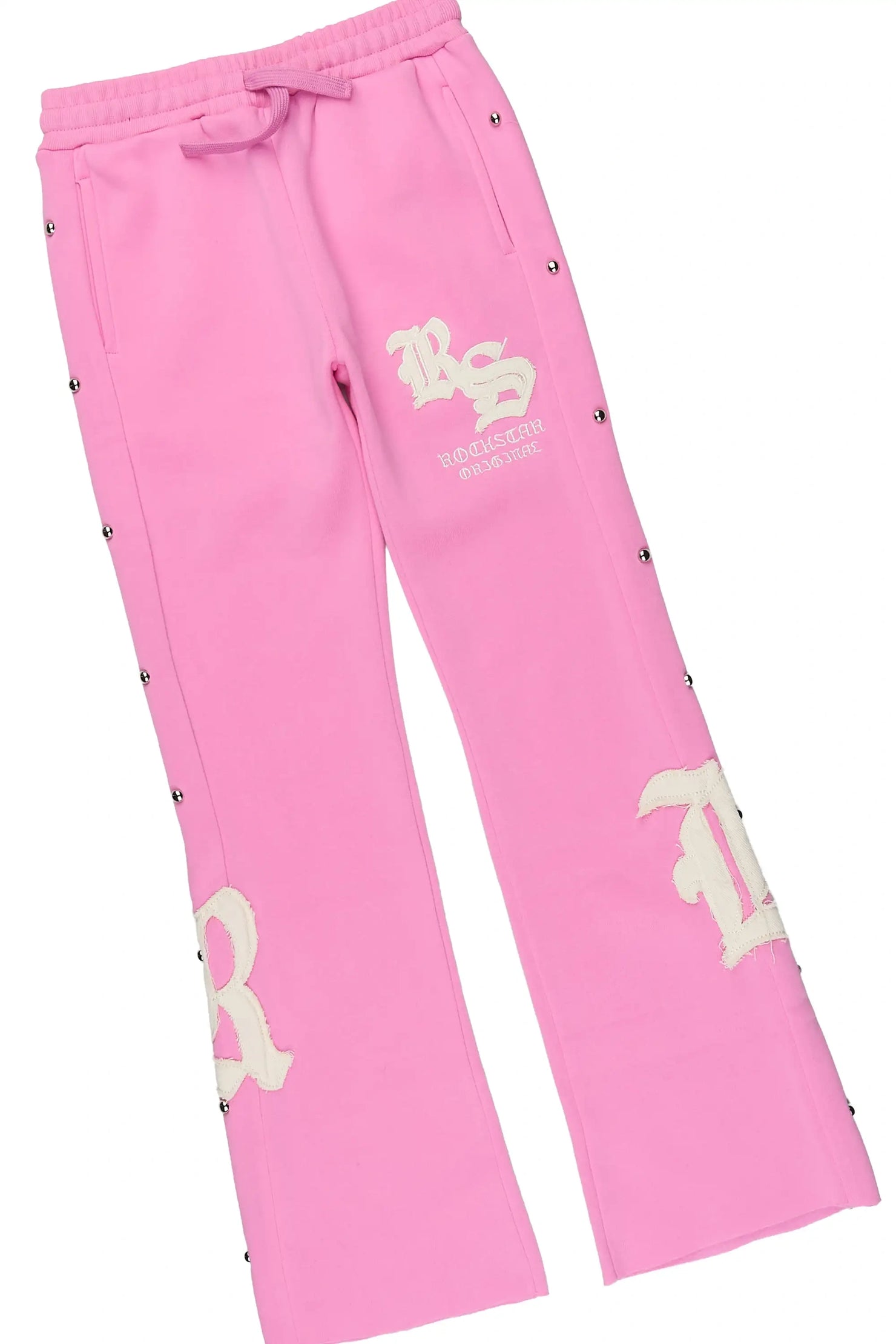 Girls Shironda Pink/Cream Long Sleeve Stacked Track Set