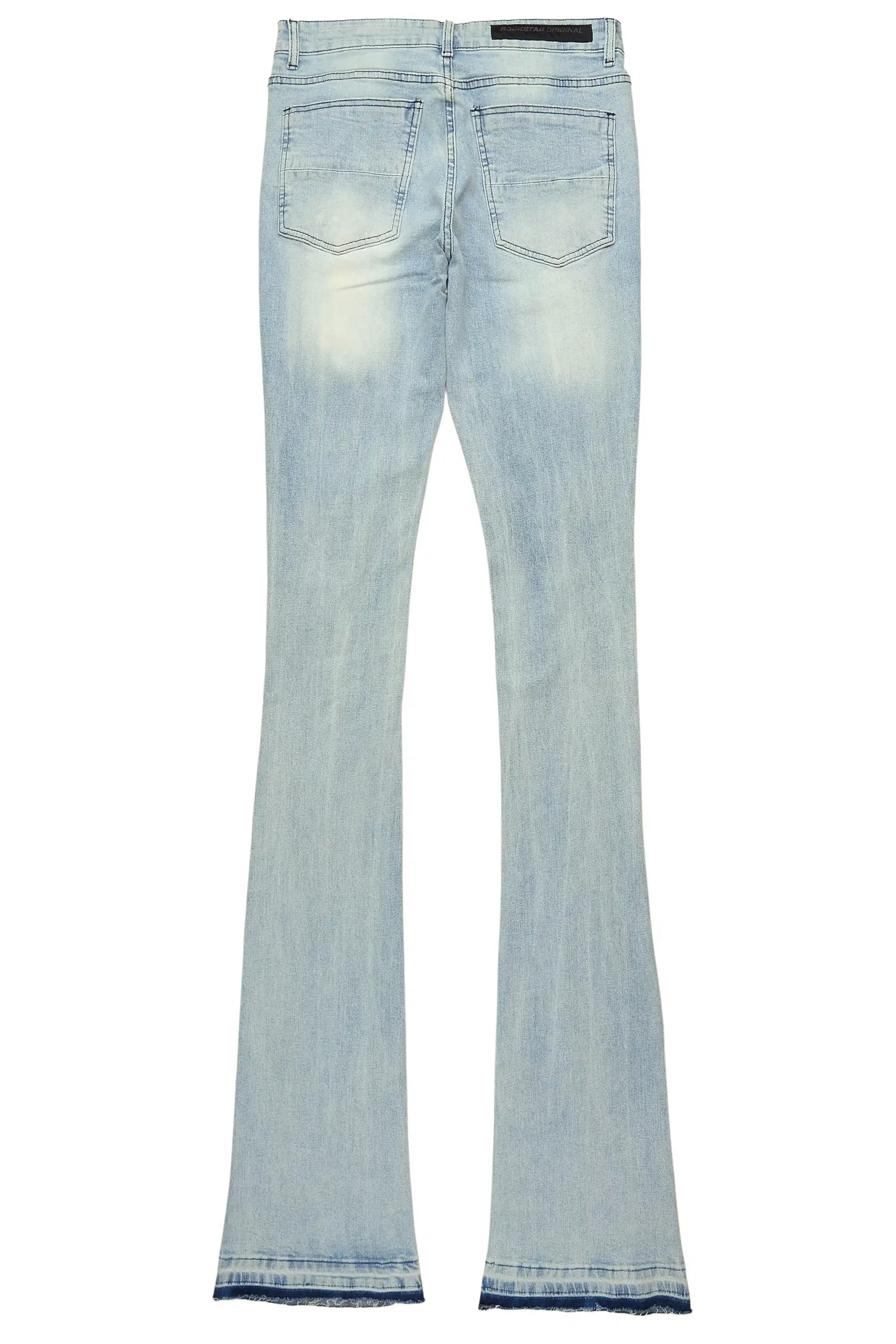 Olivier Stellan Blue Super Stacked Flare Jean