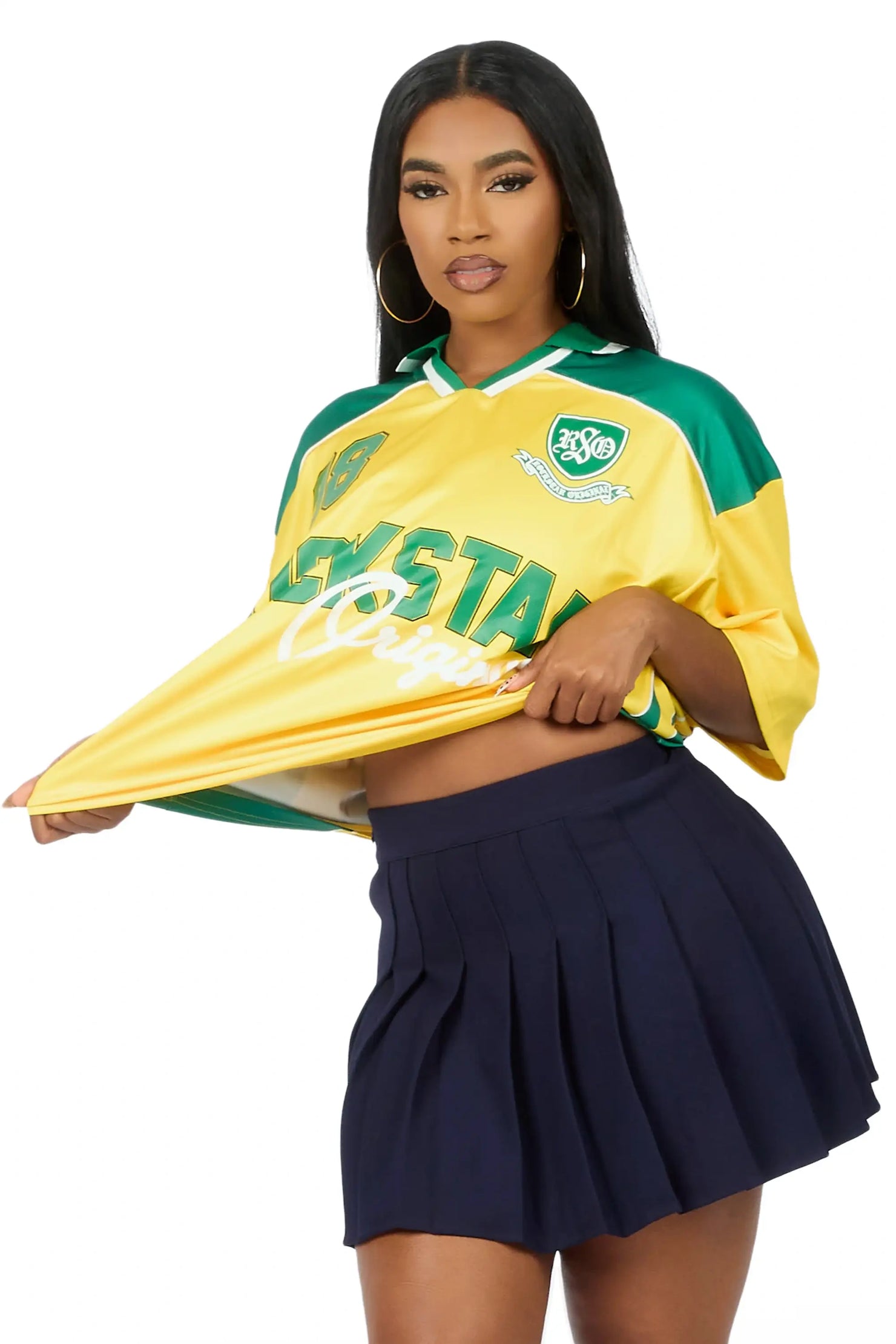 Sheanette Yellow/Green Graphic Jersey