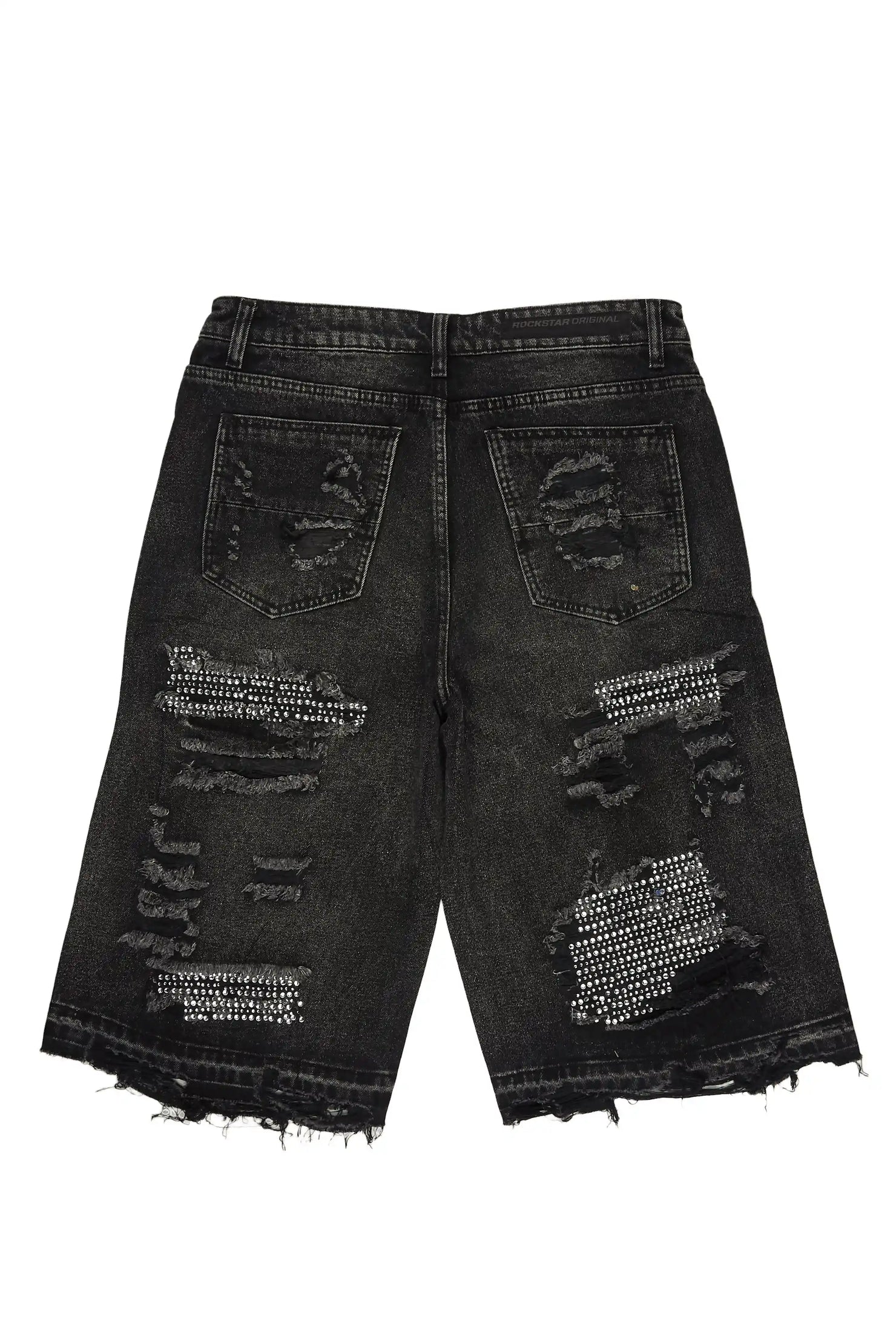 Mathey Dark Grey Rhinestone Jort