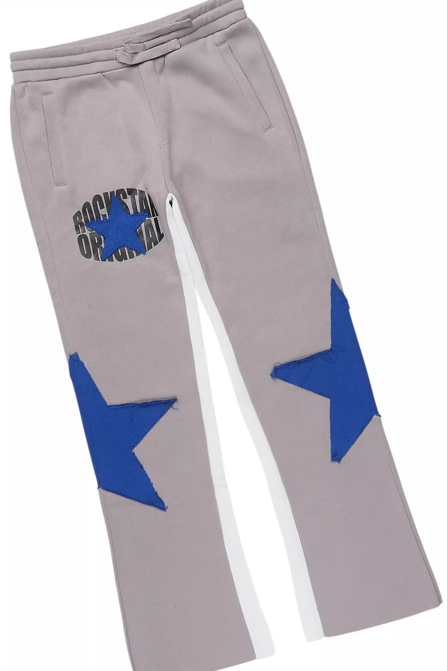 Boys States Grey/Blue Long Sleeve T-Shirt Track Set
