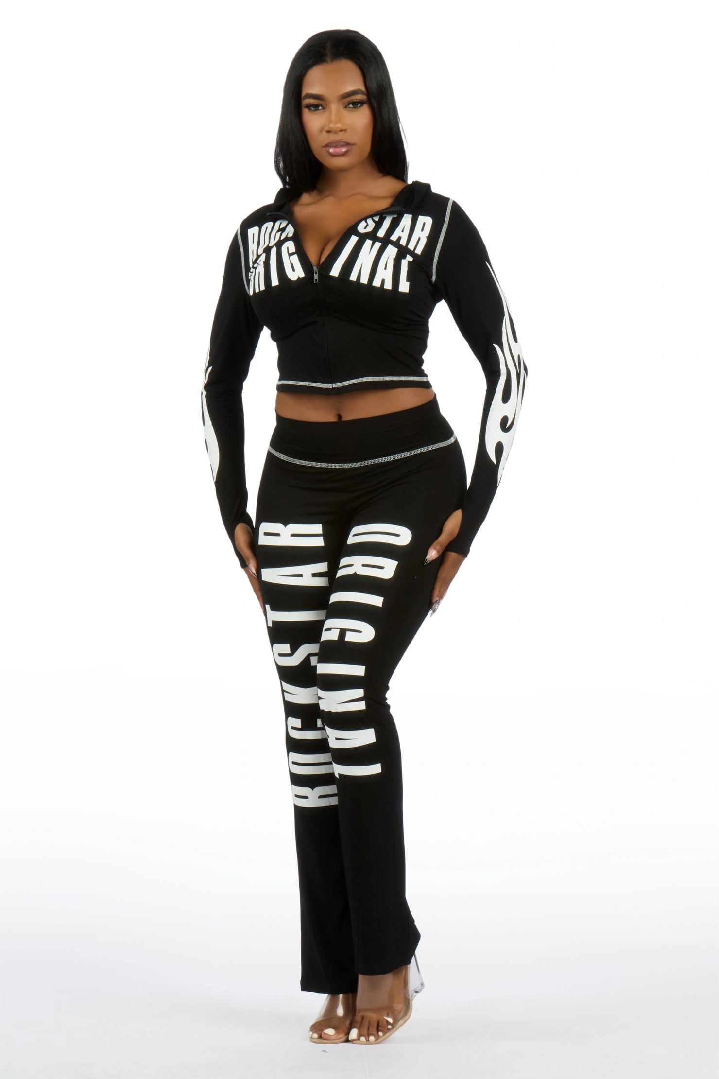 Kamyia Black Lounge Track Set