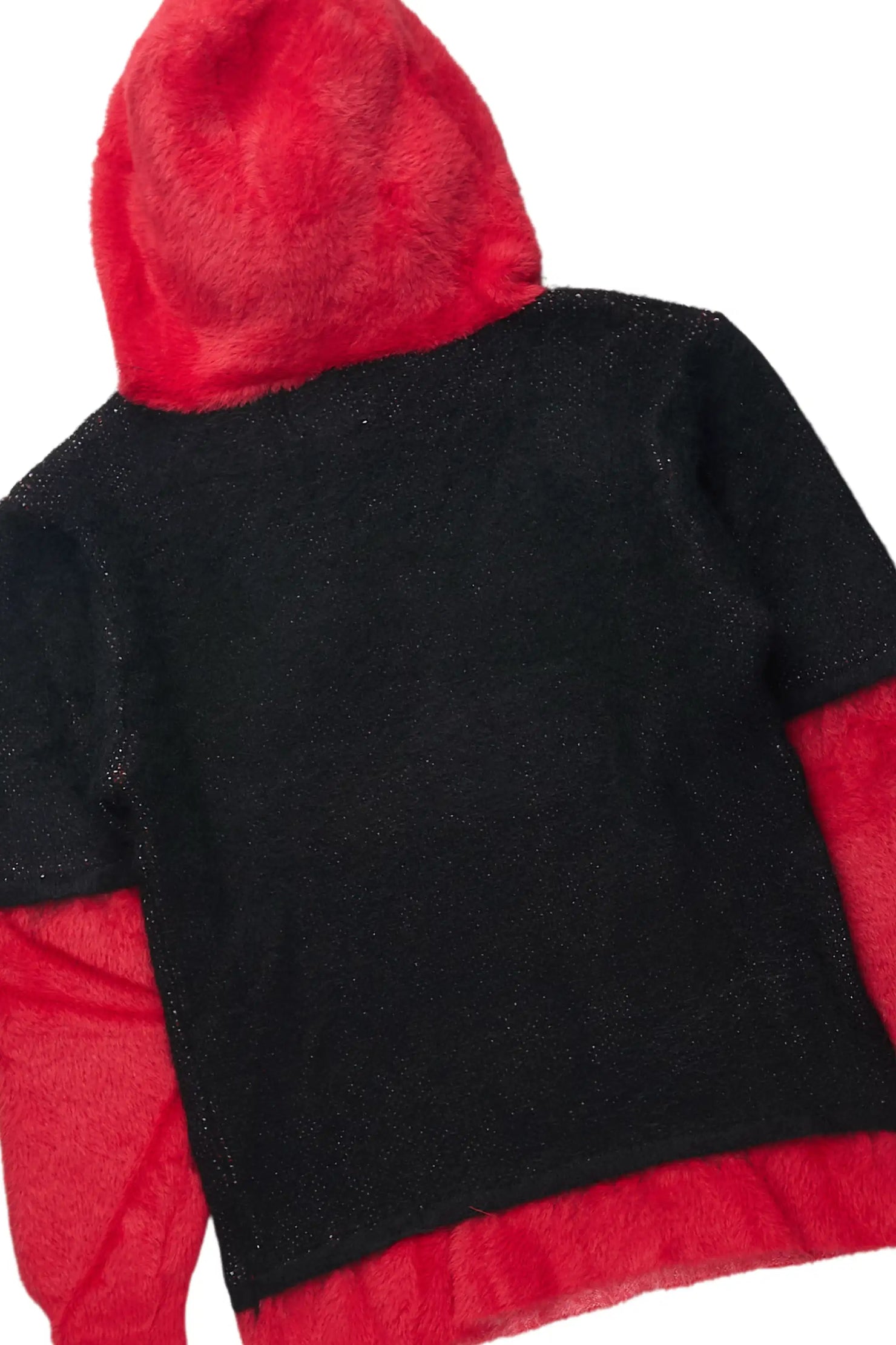 Boys Joaqui Black/Red Mohair Knit Trackset