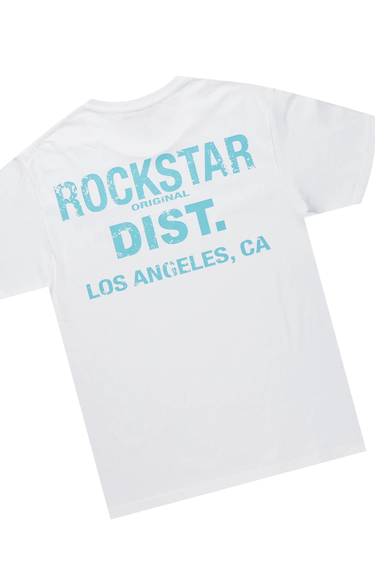 Andraila White/Blue T-Shirt Short Set