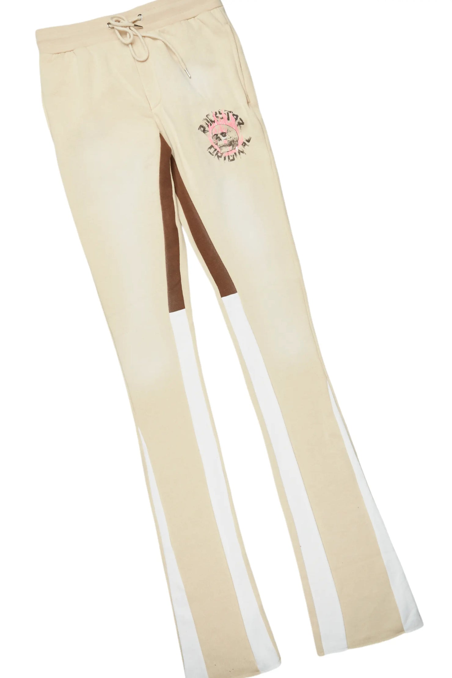 Boone Beige Super Stacked Hoodie Track Set