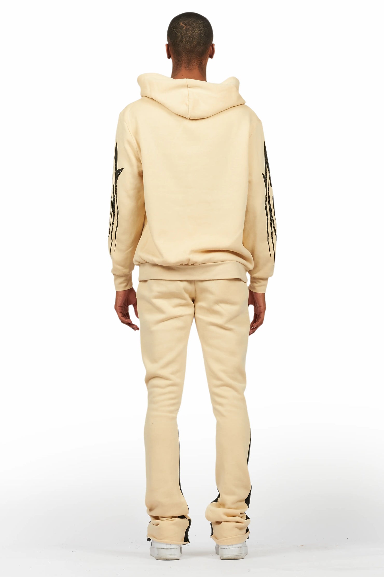 Kastell Beige Hoodie/Stack Flare Track Pant Set