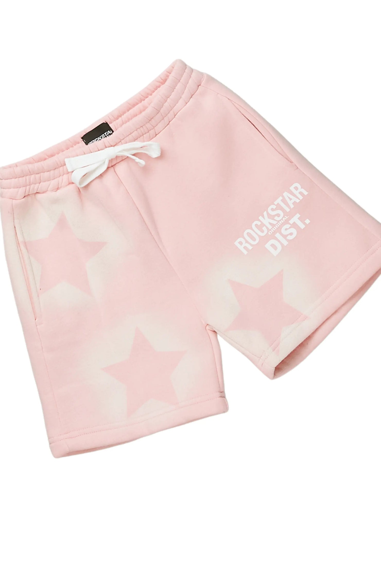 Girls Dally Light Pink Crop Top Short Set