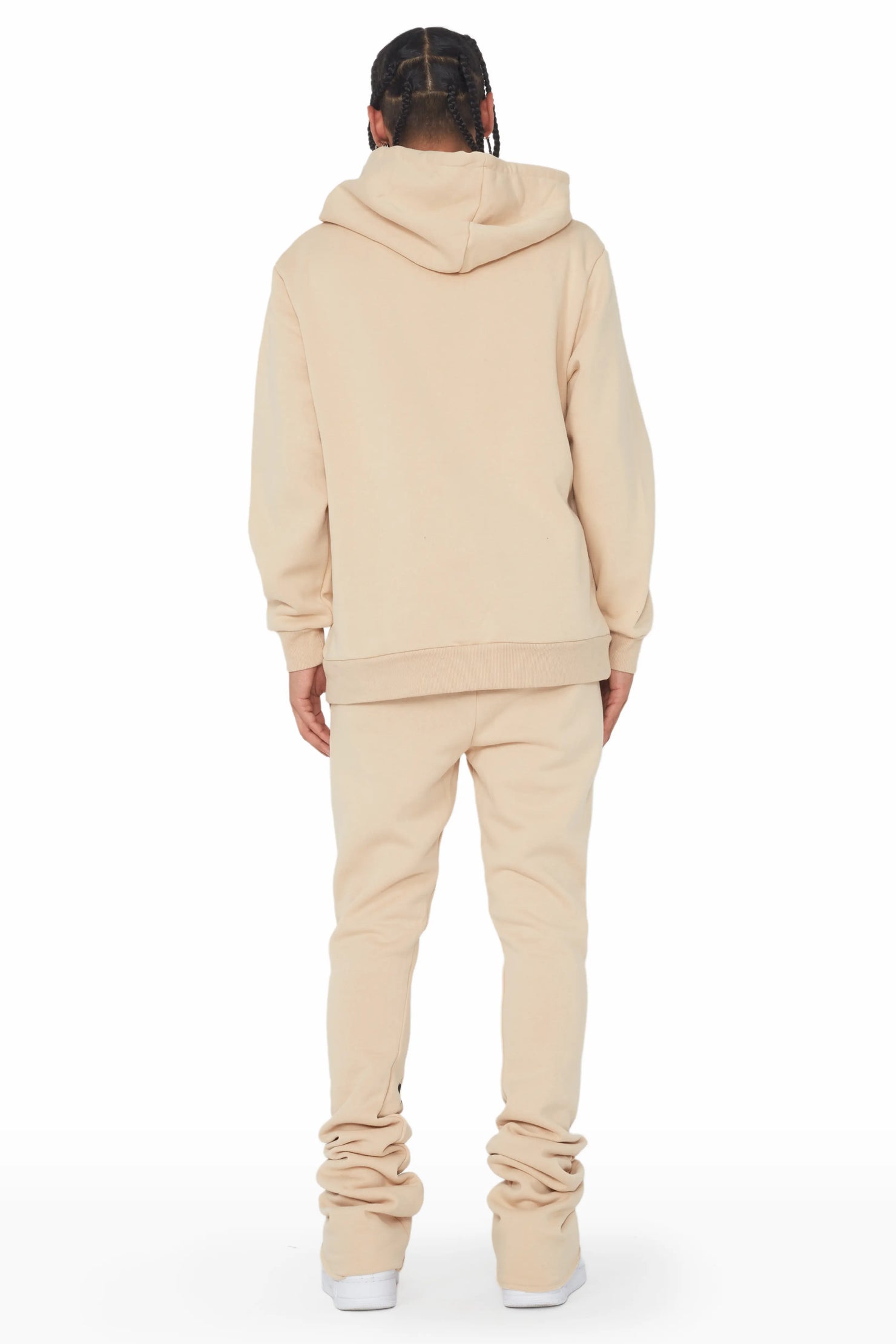 Raffer Tan Hoodie/Stacked Flare Track Set