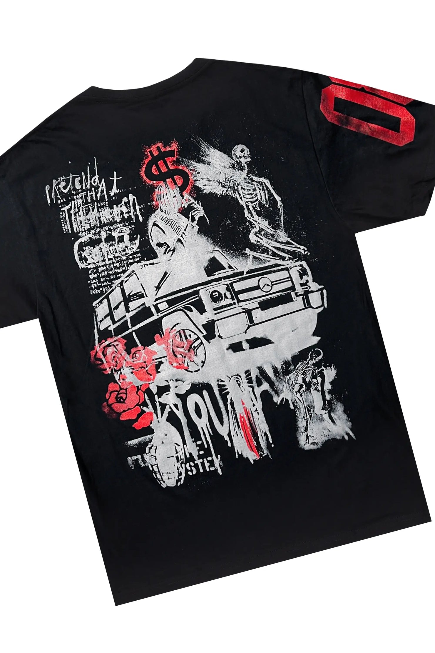 Grill Black T-Shirt/Baggy Stacked Pant Set