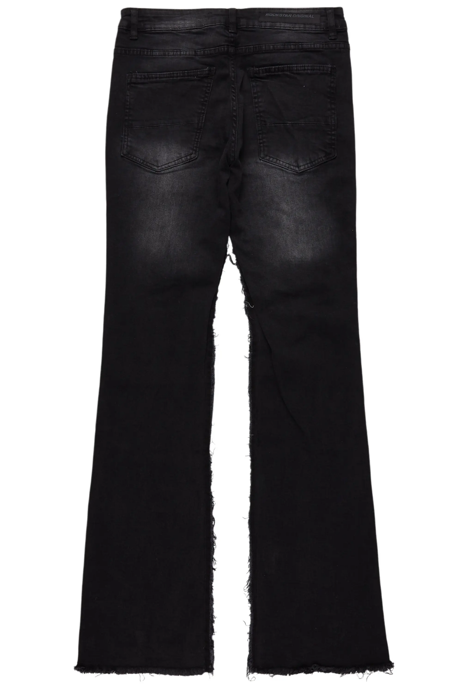 Helki Black/Pink Roller Paint Stacked Flare Jean