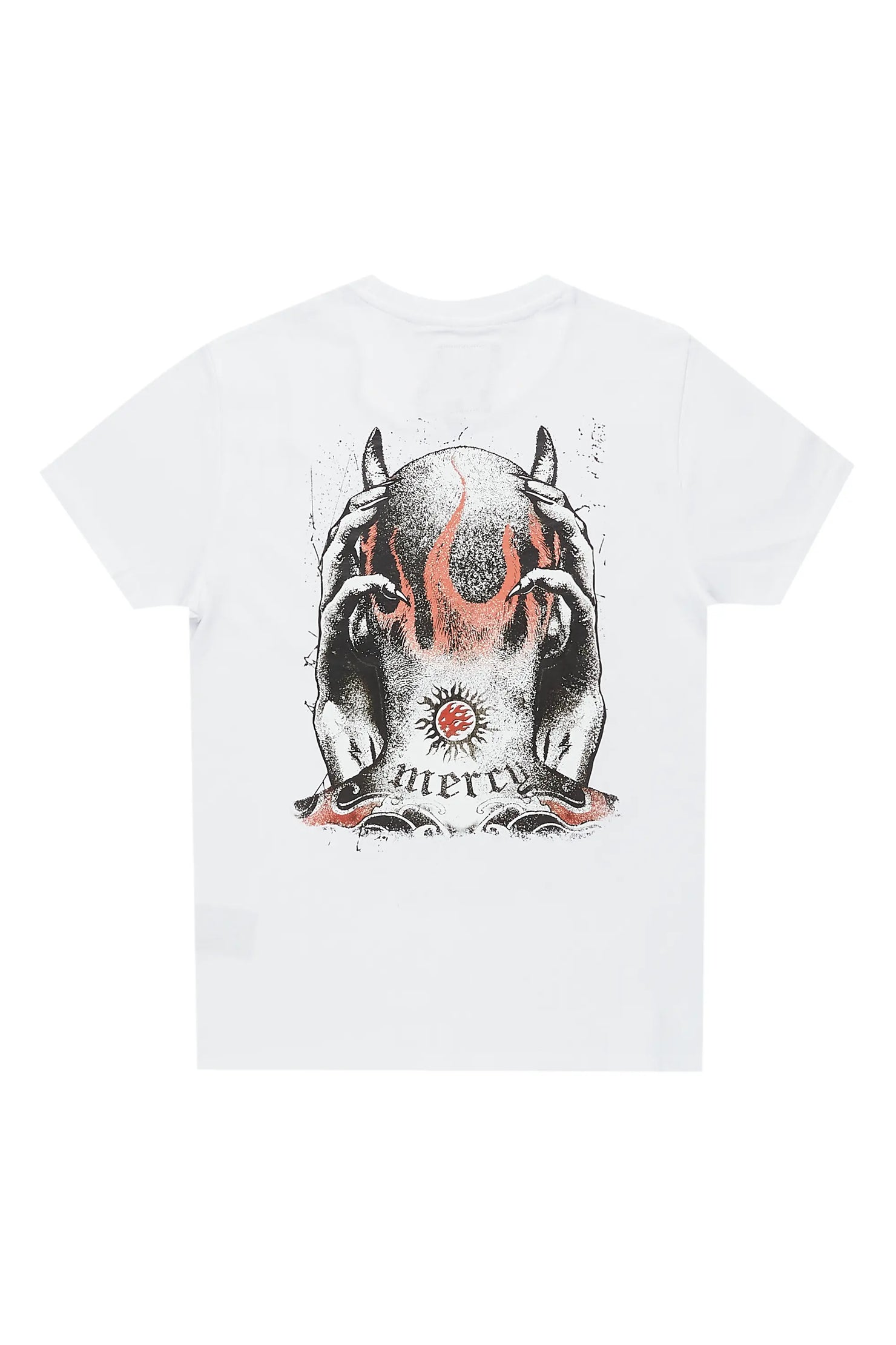 Boys Ramzan White Graphic T-Shirt