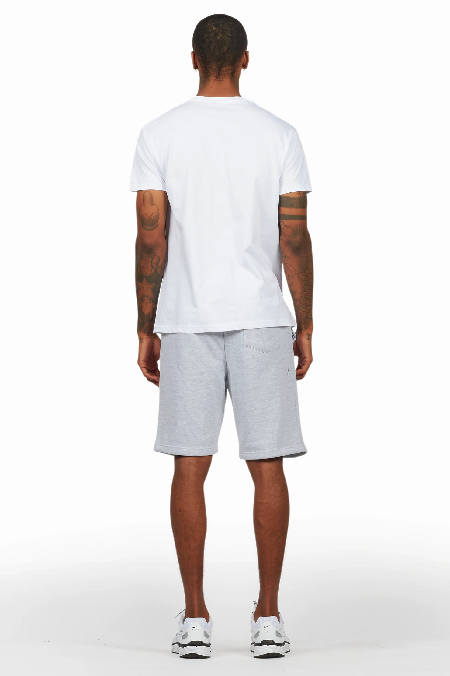 Theo White/Grey T-Shirt Short Set