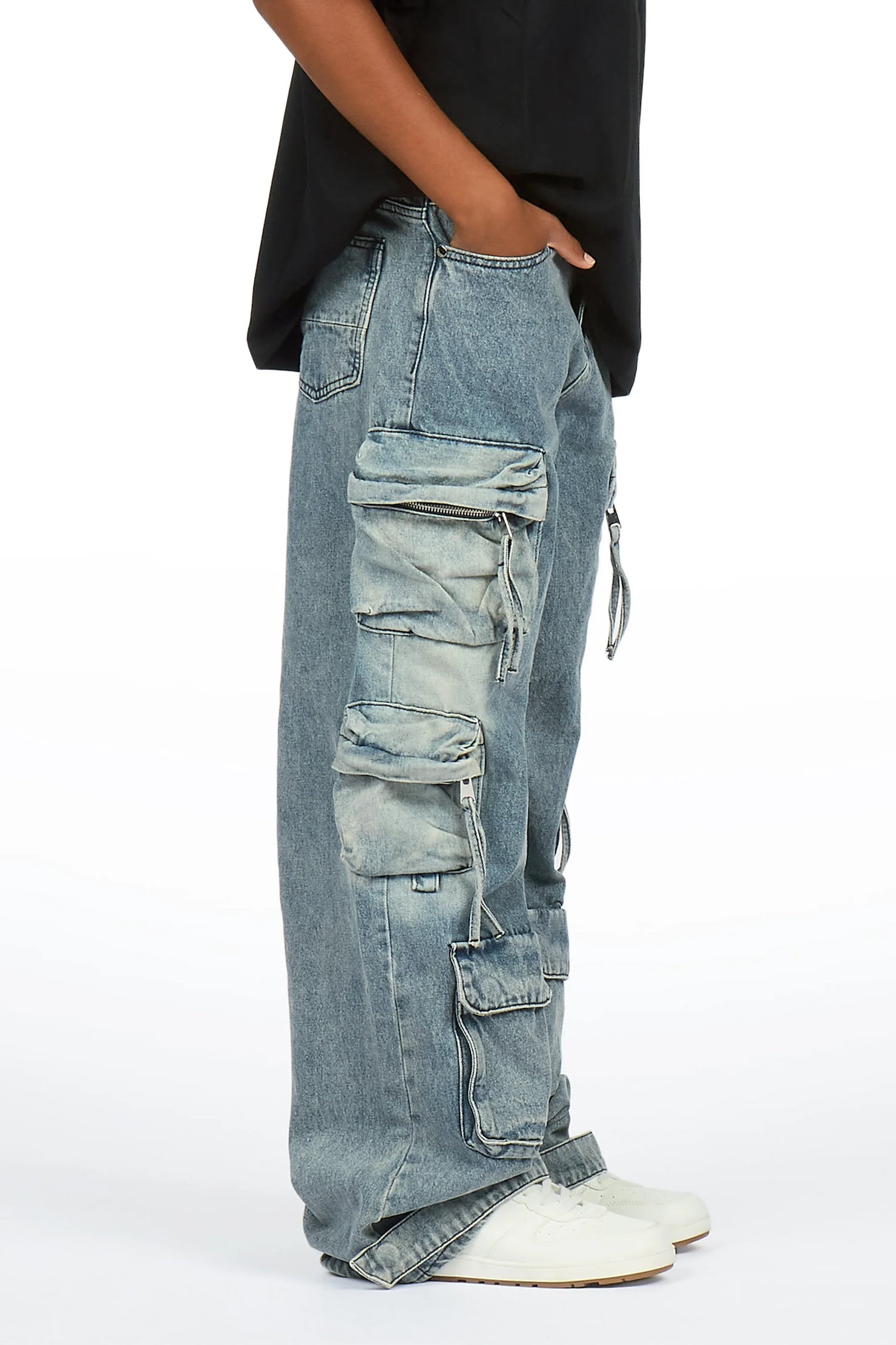 Boys Lenz Blue Baggy Fit Jean