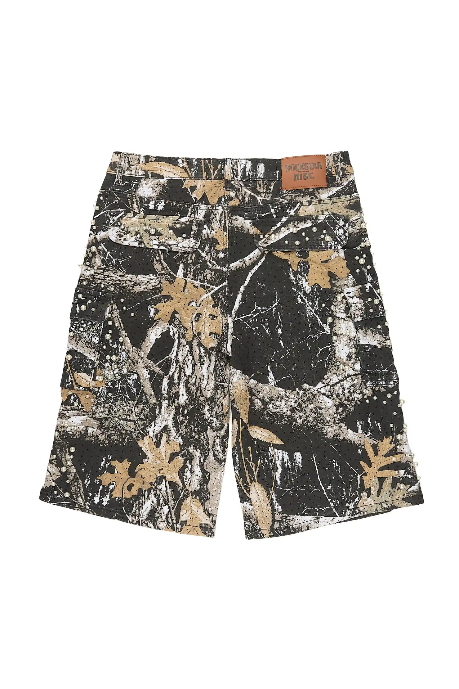 Semental Black/Tree Camo Rhinestone Jort