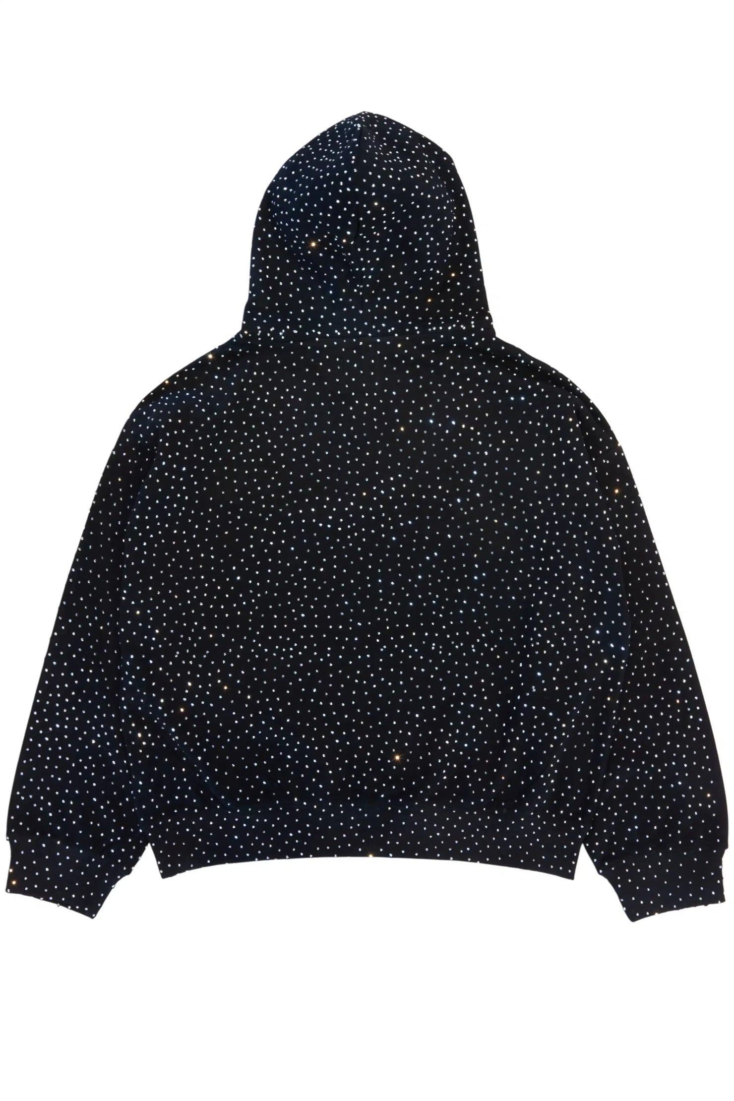 Crystiq Black/White Rhinestone Oversized Hoodie