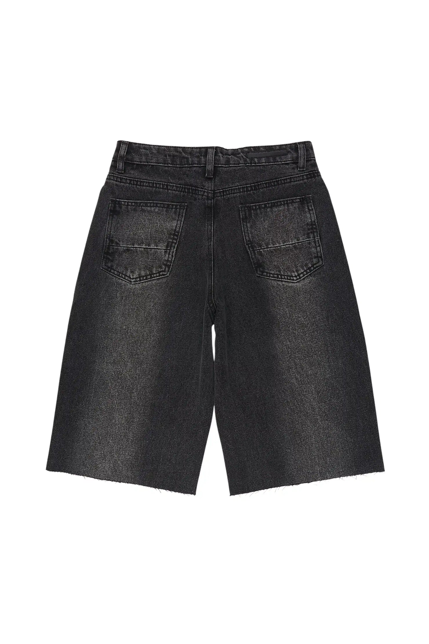 Boys Glanz Dark Grey Rhinestone Denim Jort