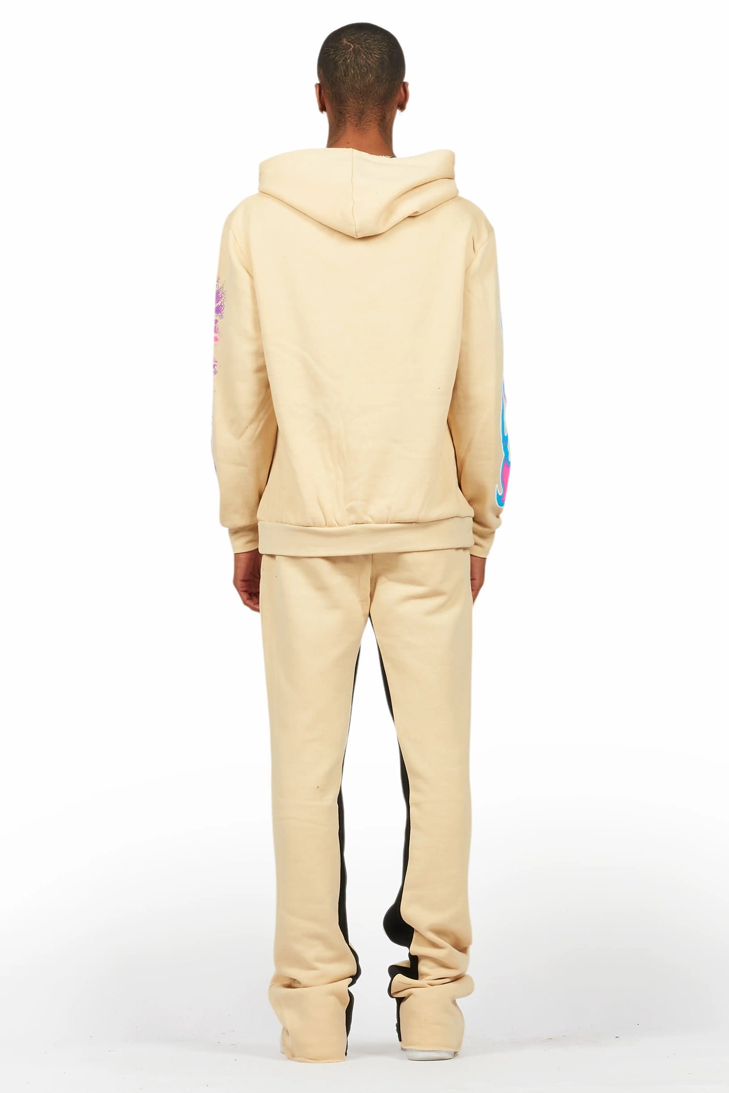 Beno Beige Hoodie/Baggy Track Pant Set