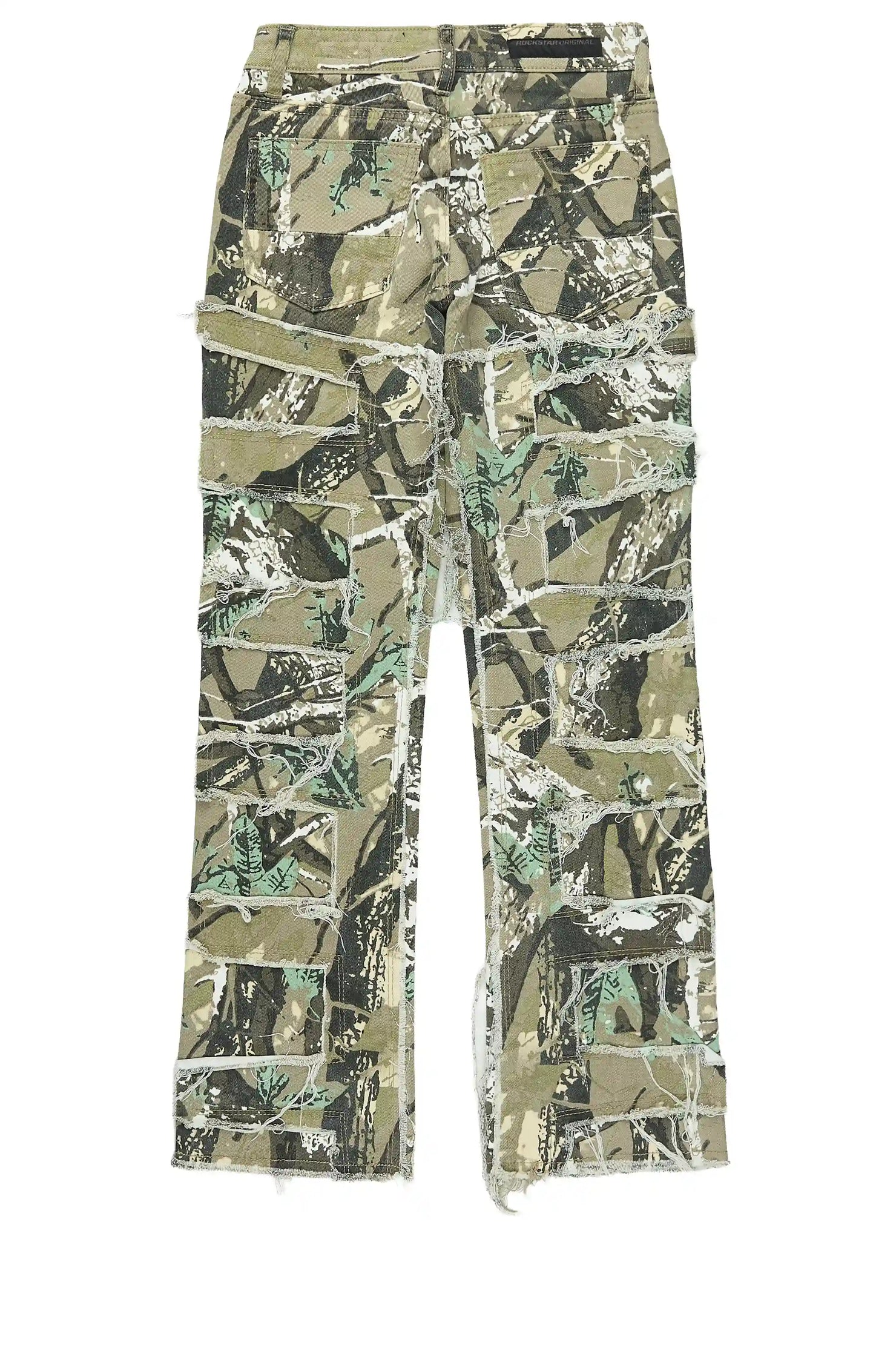 Boys Jorma Tree Camo Stacked Painter Flare Jean