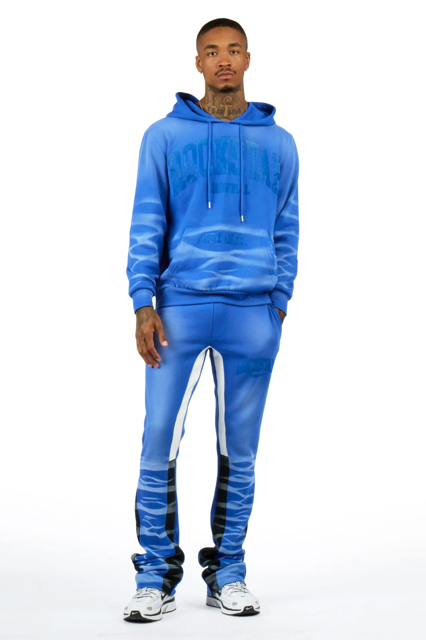 Nelly 2.0 Royal Blue Hoodie/Stacked Flare Track Set