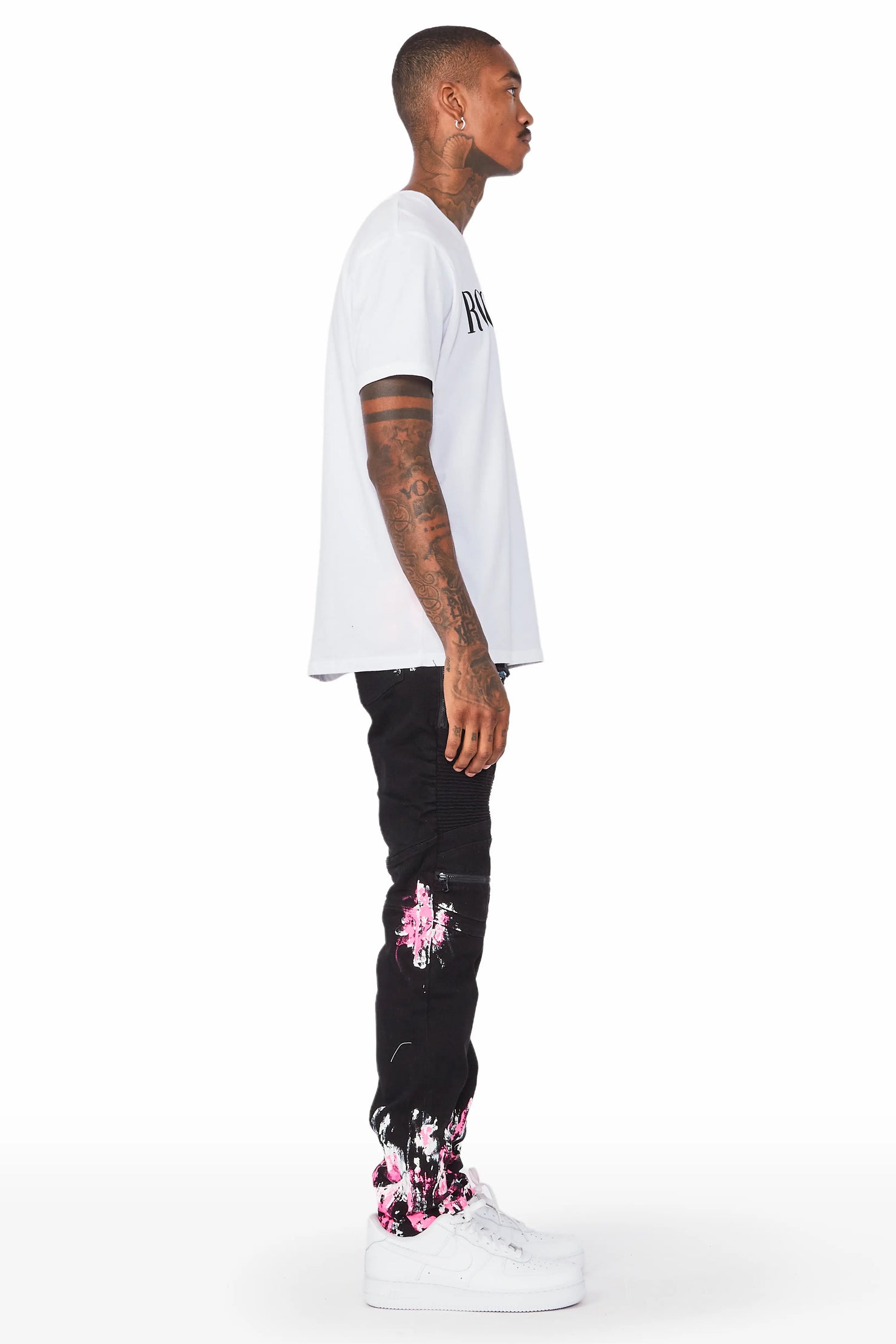 Kodak Black/Pink Painter Biker Jean