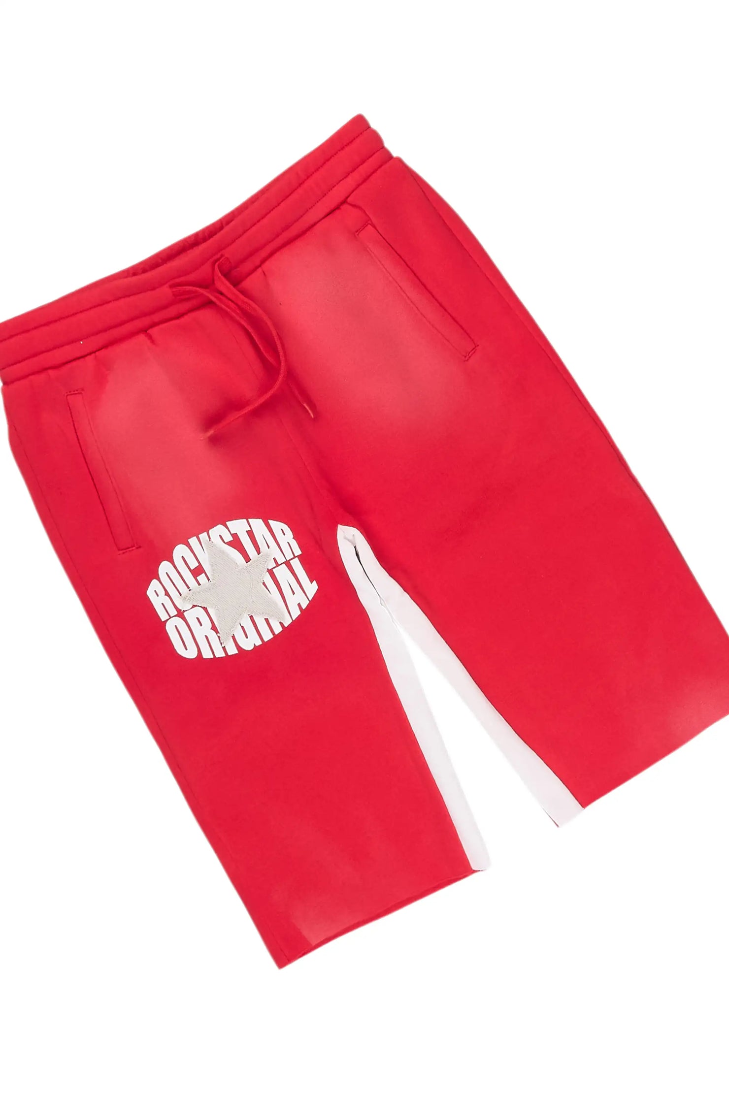 Boys States Red Hooded Fleece Short Set