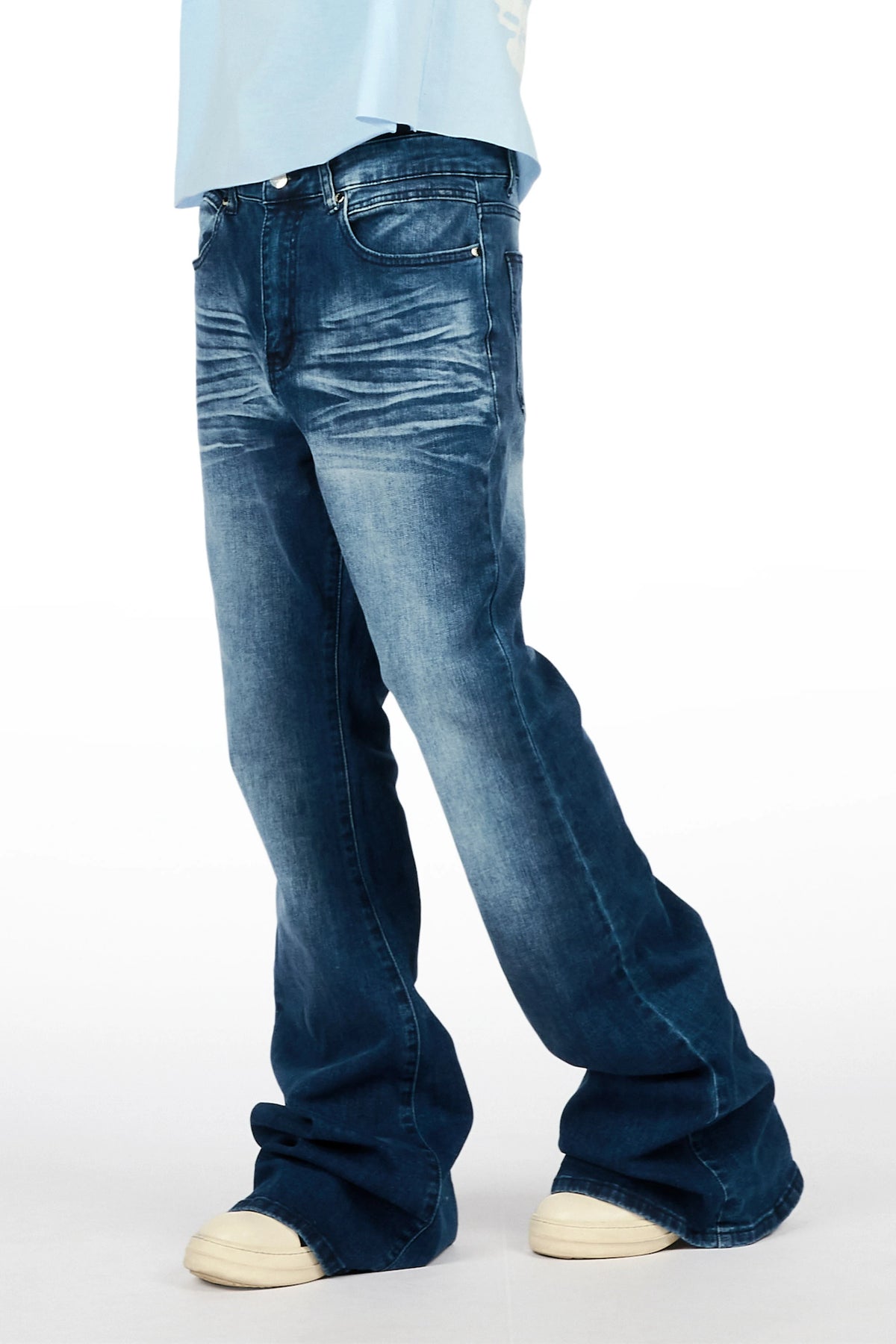 Lykes Dark Blue Super Flare Jeans