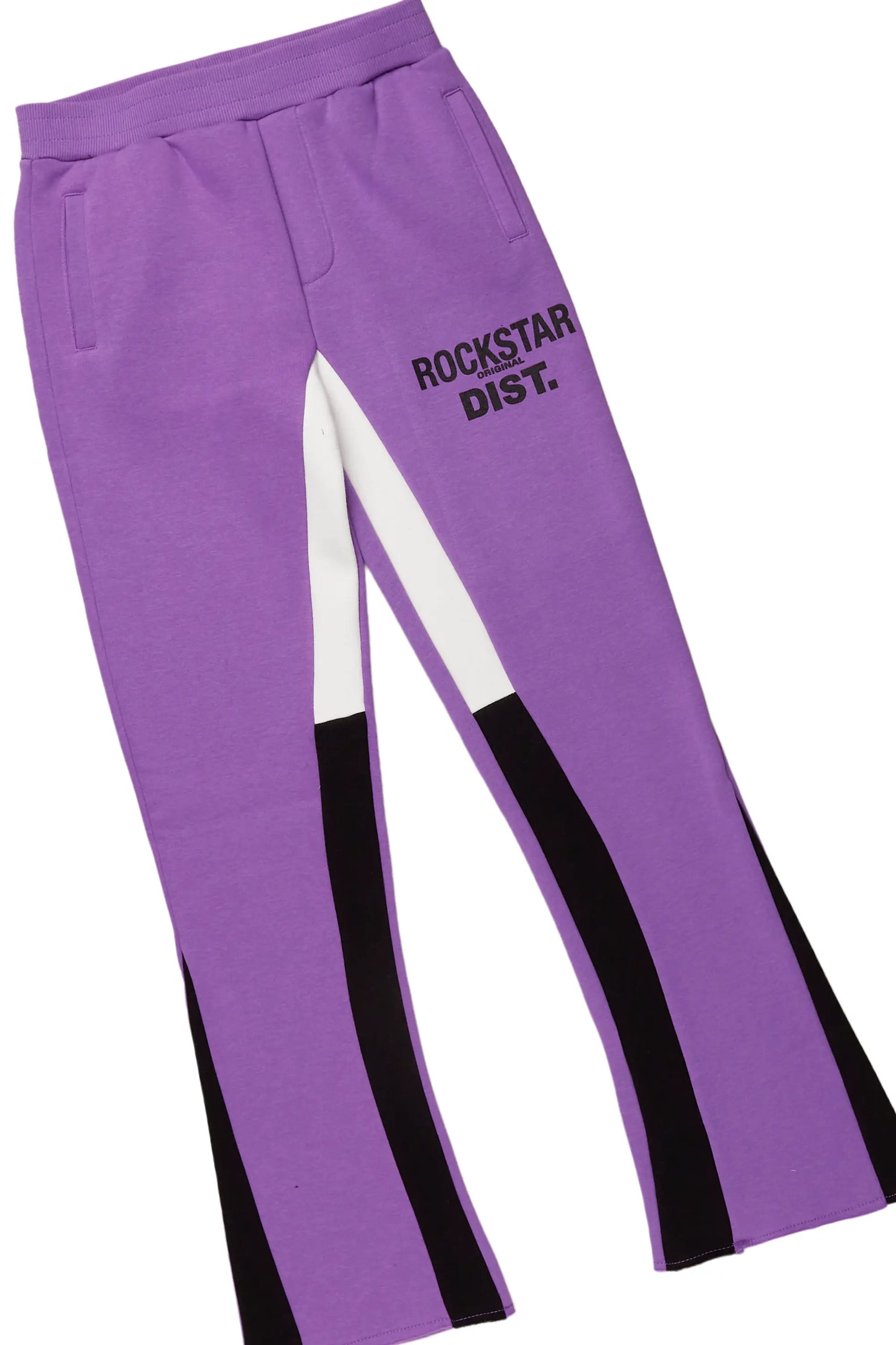 Girls Mallie Purple/White T-Shirt Stacked Set