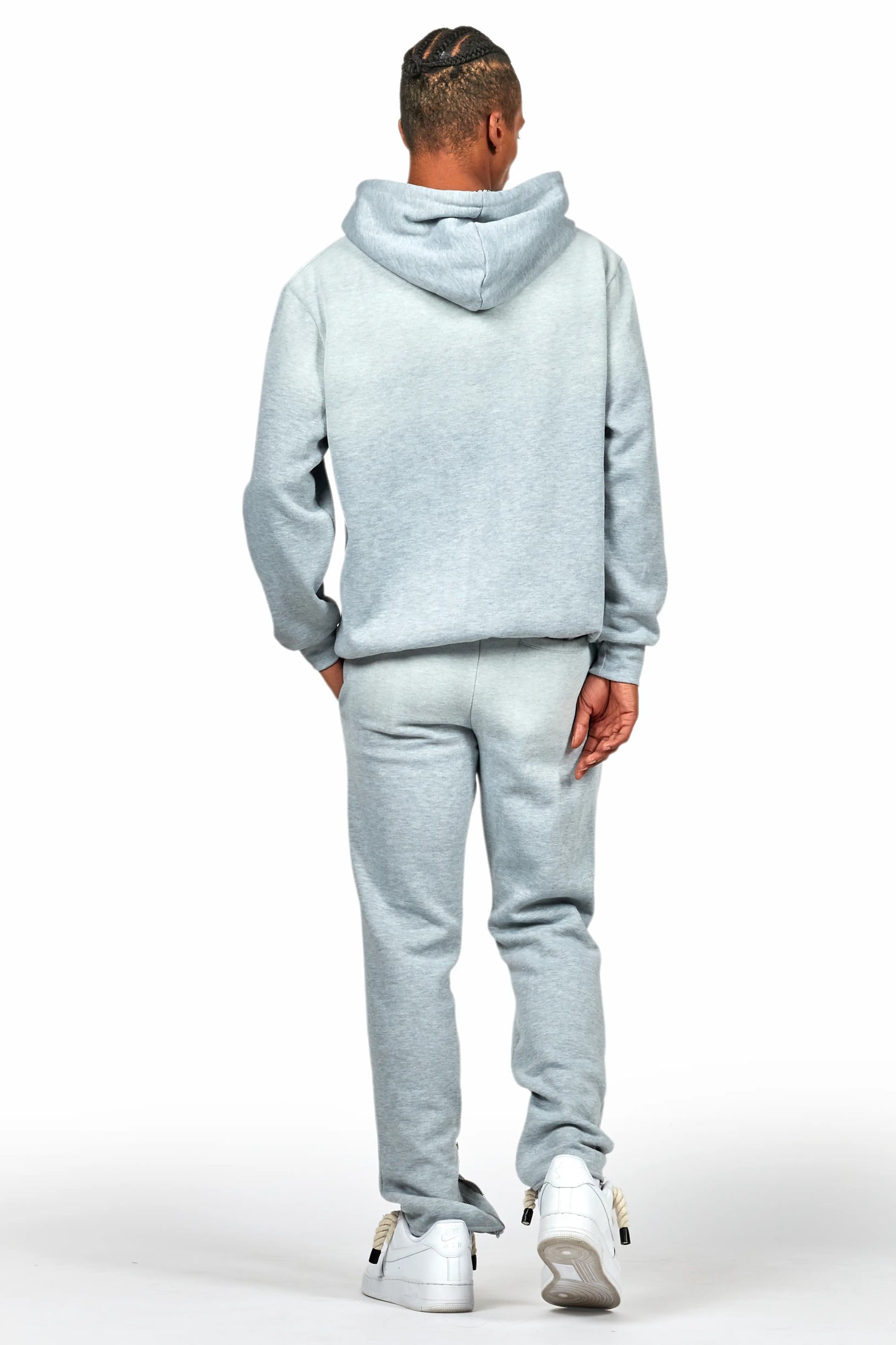Tally Heather Grey Slim Fit Hoodie Track Set