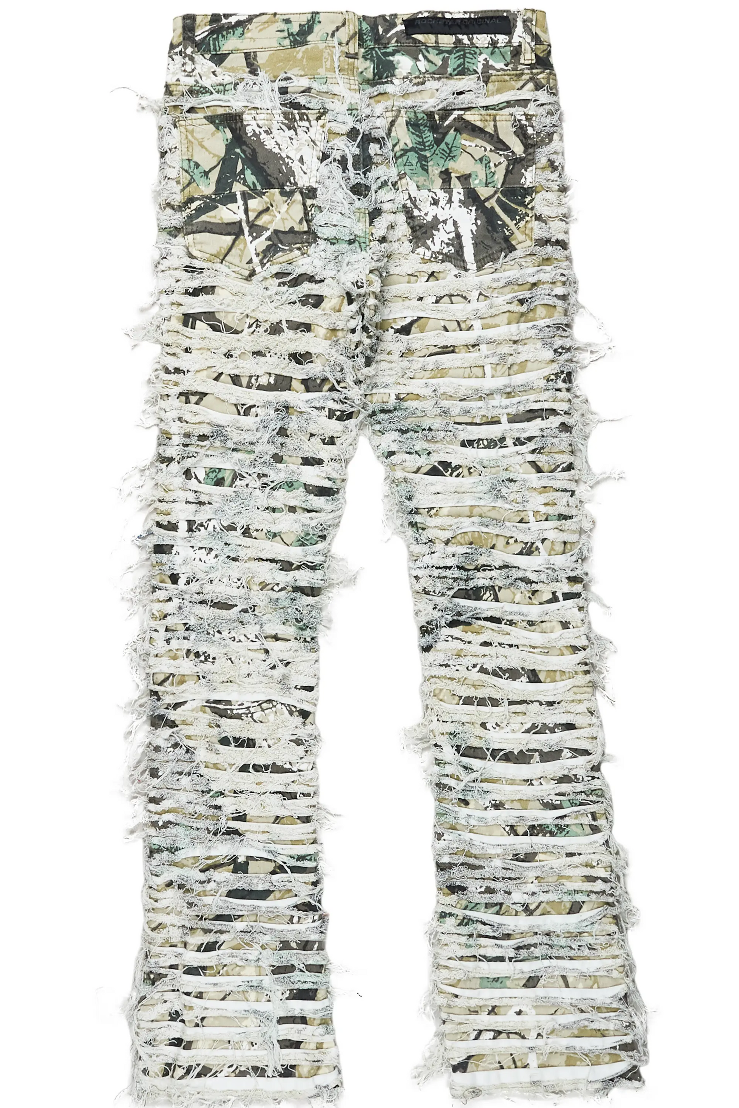 Parish Tree Camo Painter Stacked Flare Jean