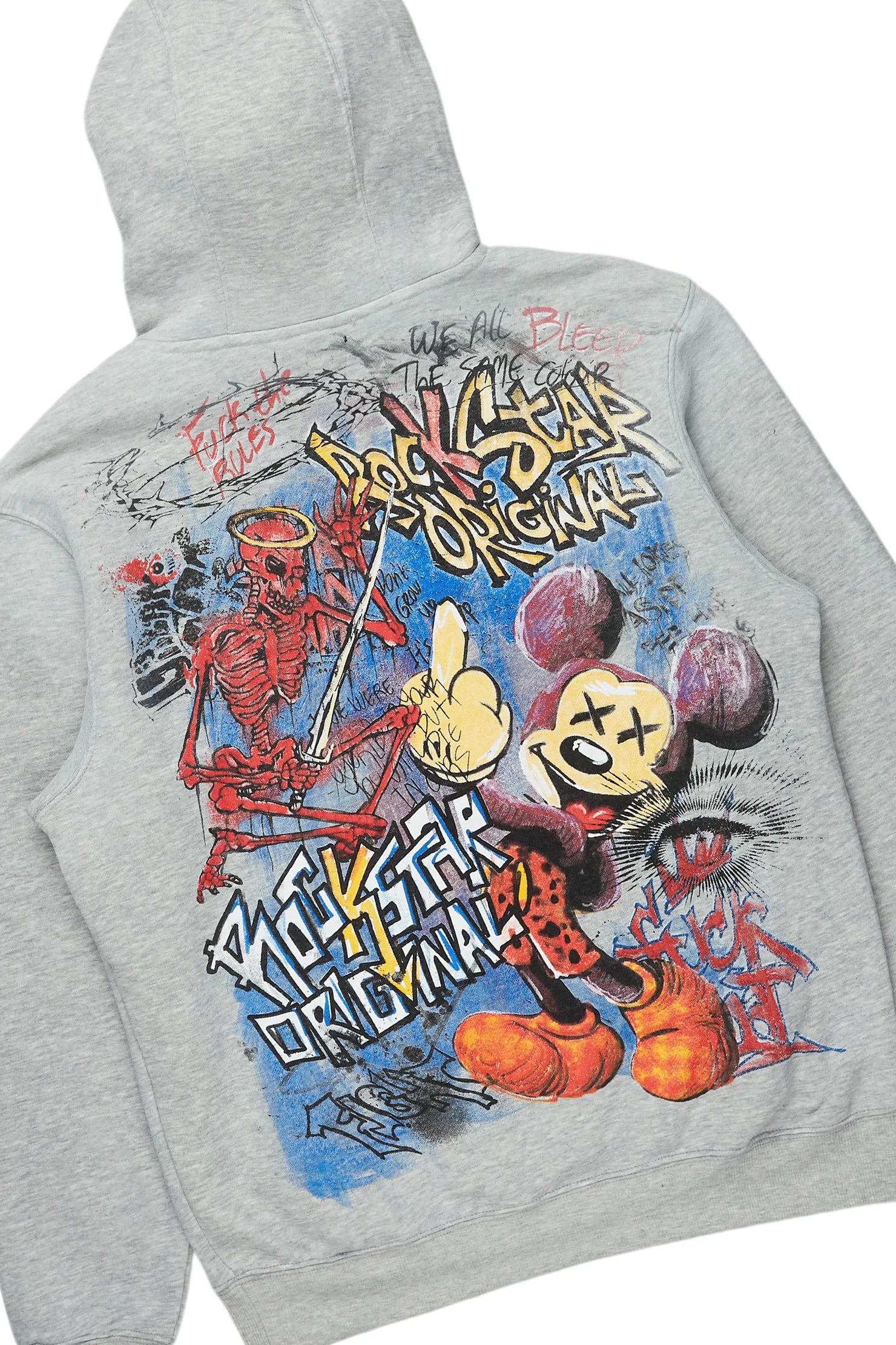 Yooz Heather Grey Hoodie & Deco Stacked Flare PU Jean Bundle