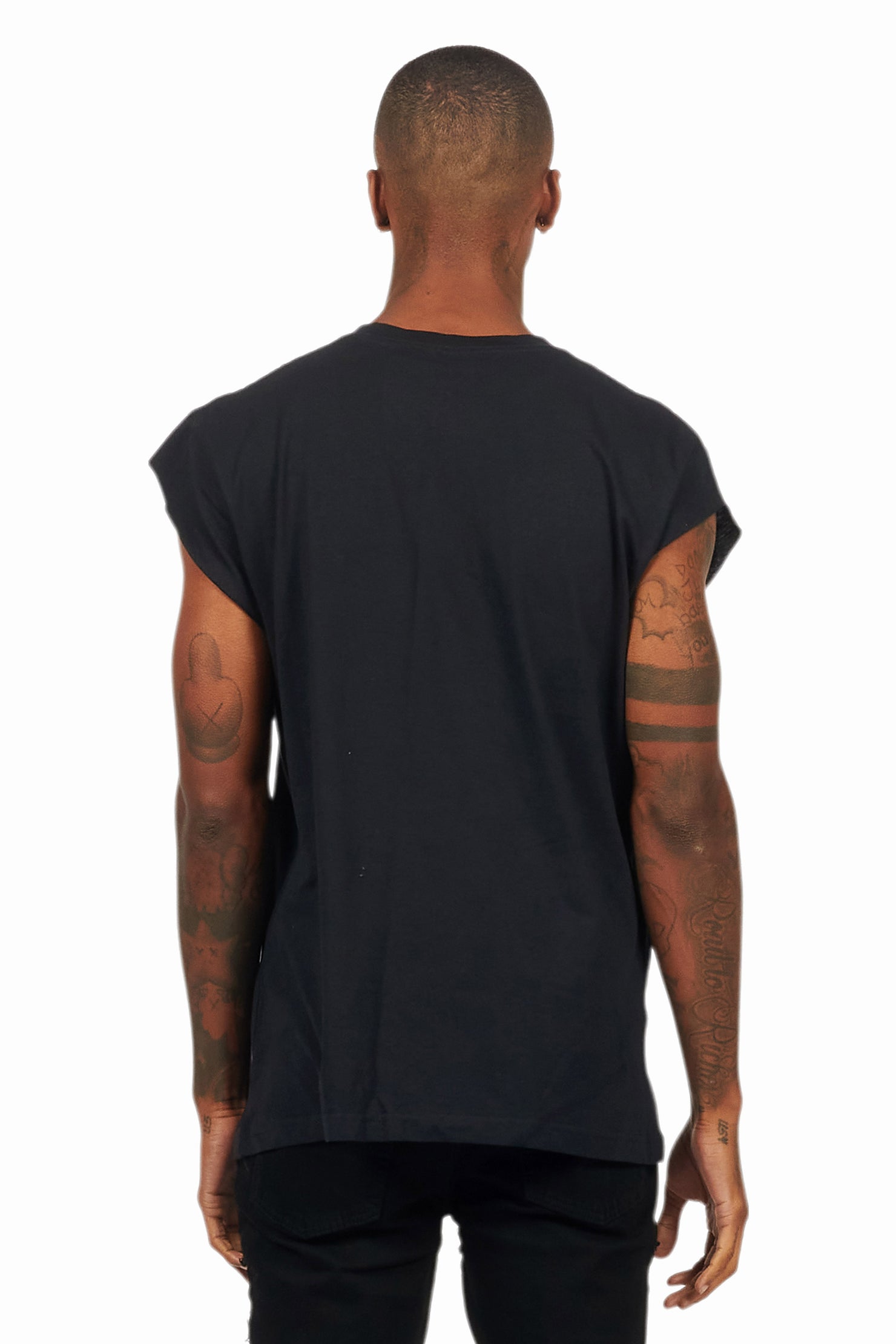 Balius Black Graphic Muscle T-Shirt