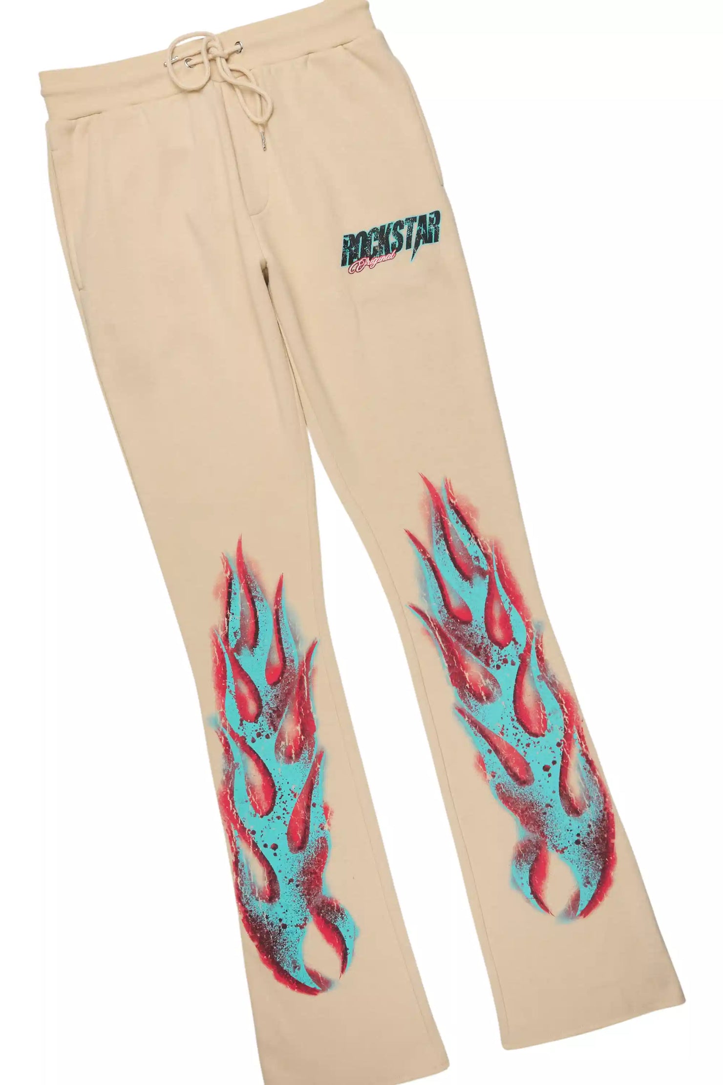 Kruz Beige Hoodie/Stacked Pant Track Set