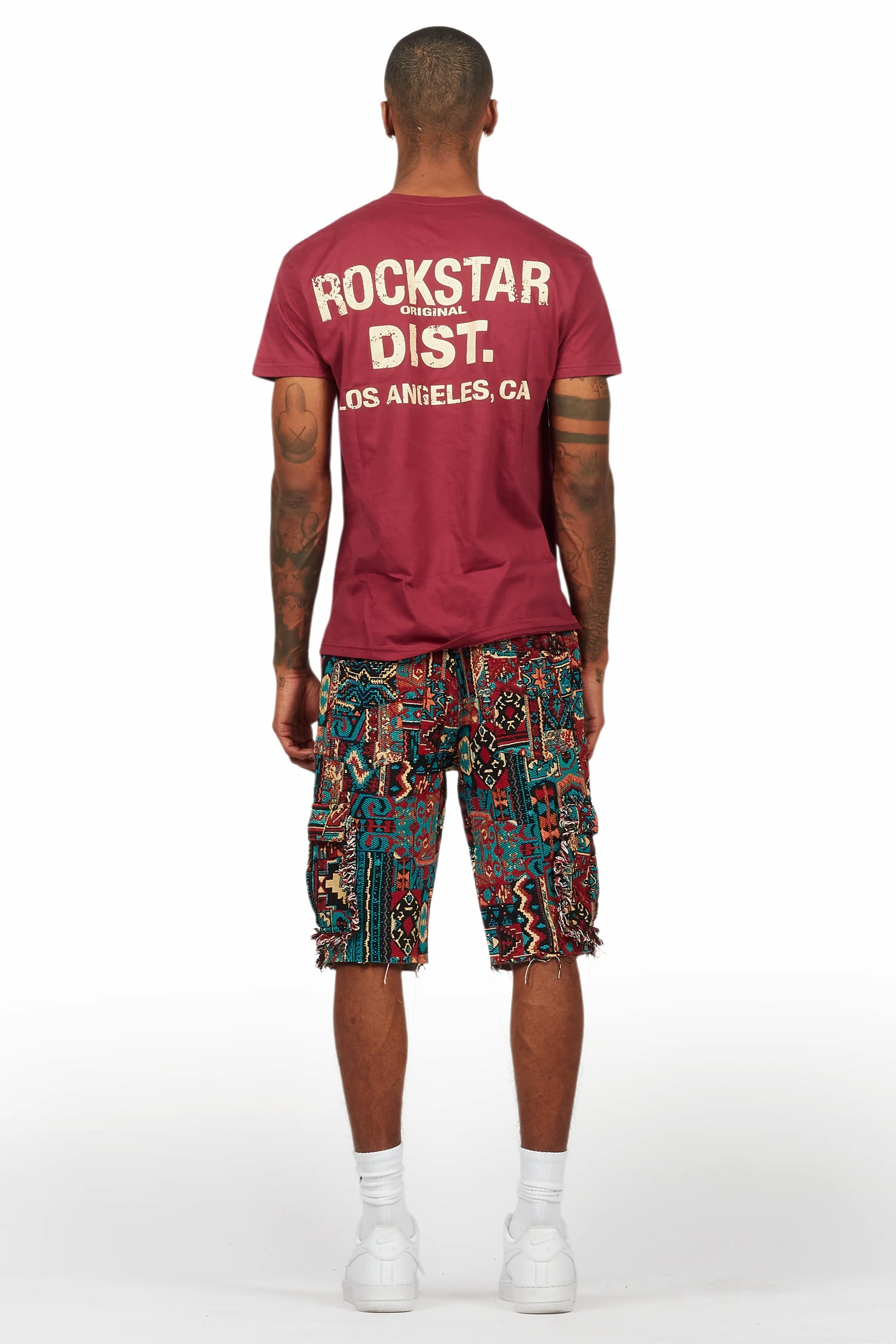 Lake Burgundy T-Shirt/Tapestry Short Set