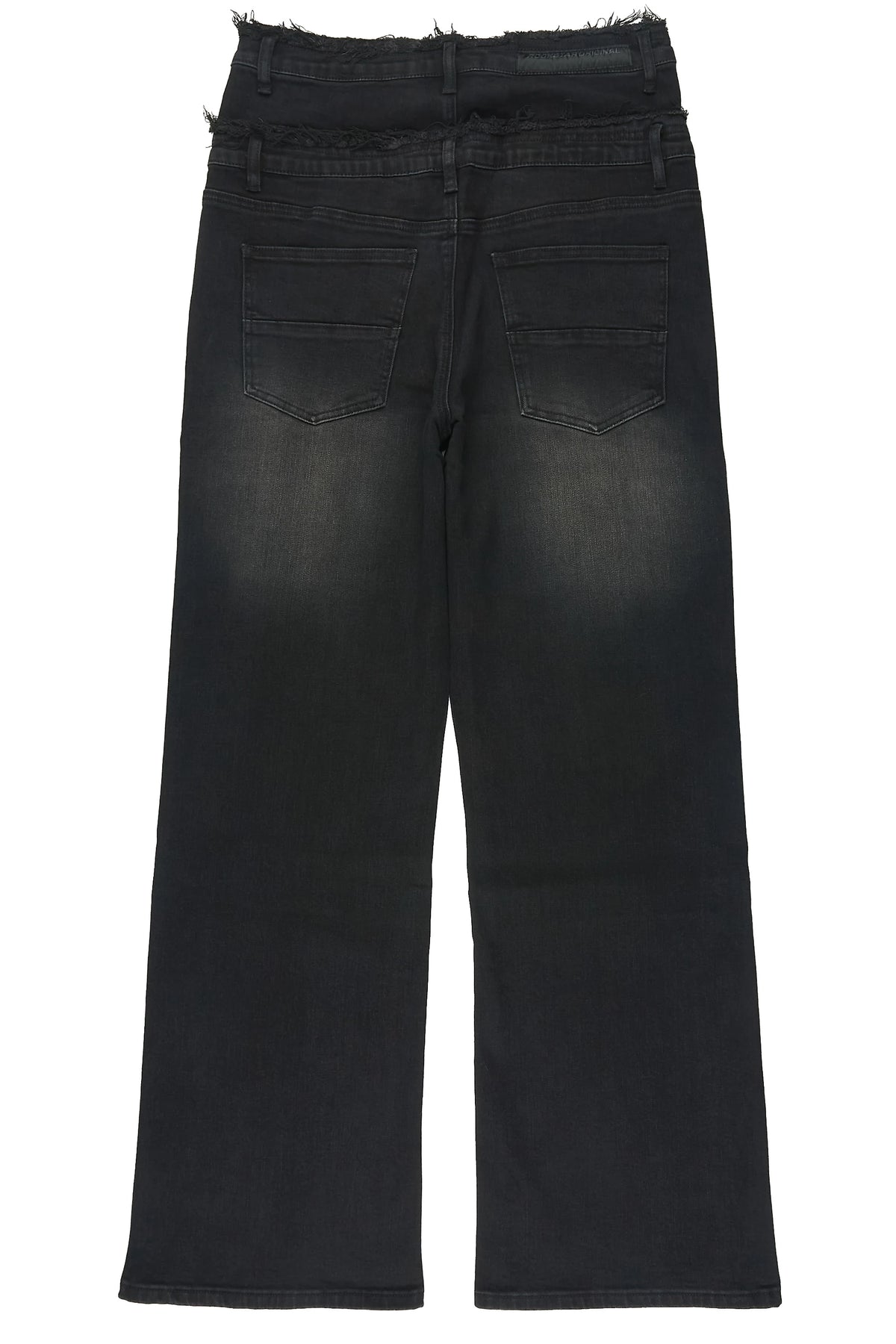Silo Black Double Waisted Baggy Fit Jean