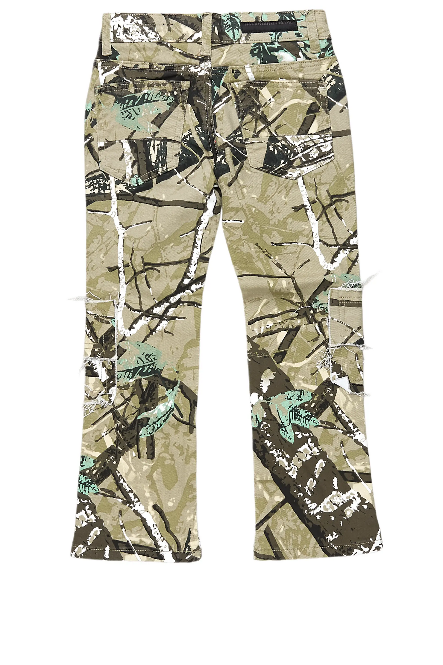 Boys Adril Tree Camo Skinny Fit Cargo Jean